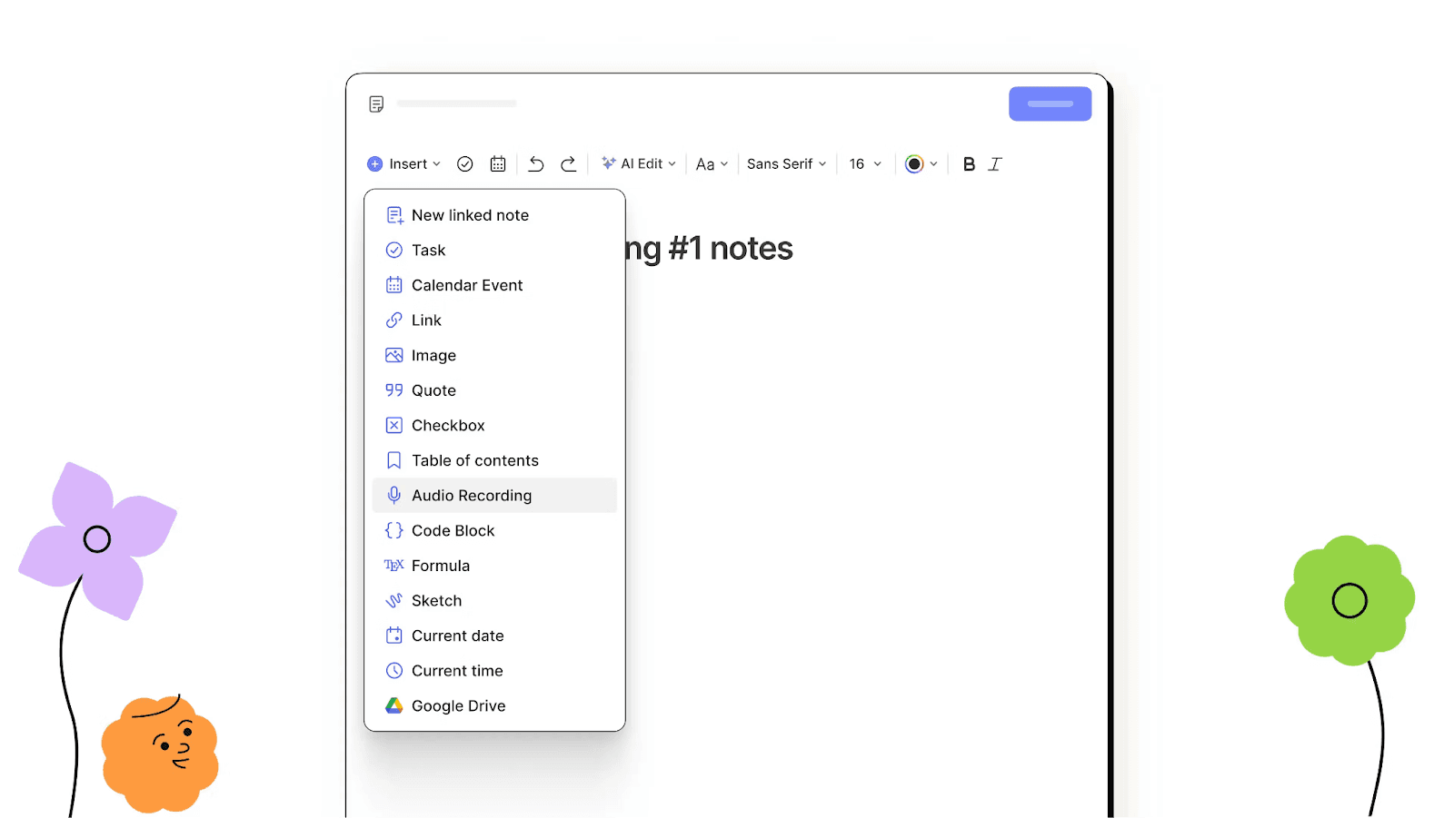 Evernote AI Transcribe screenshot