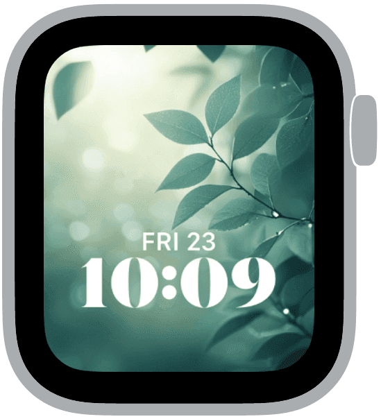 an apple watch face from the morning dew collection