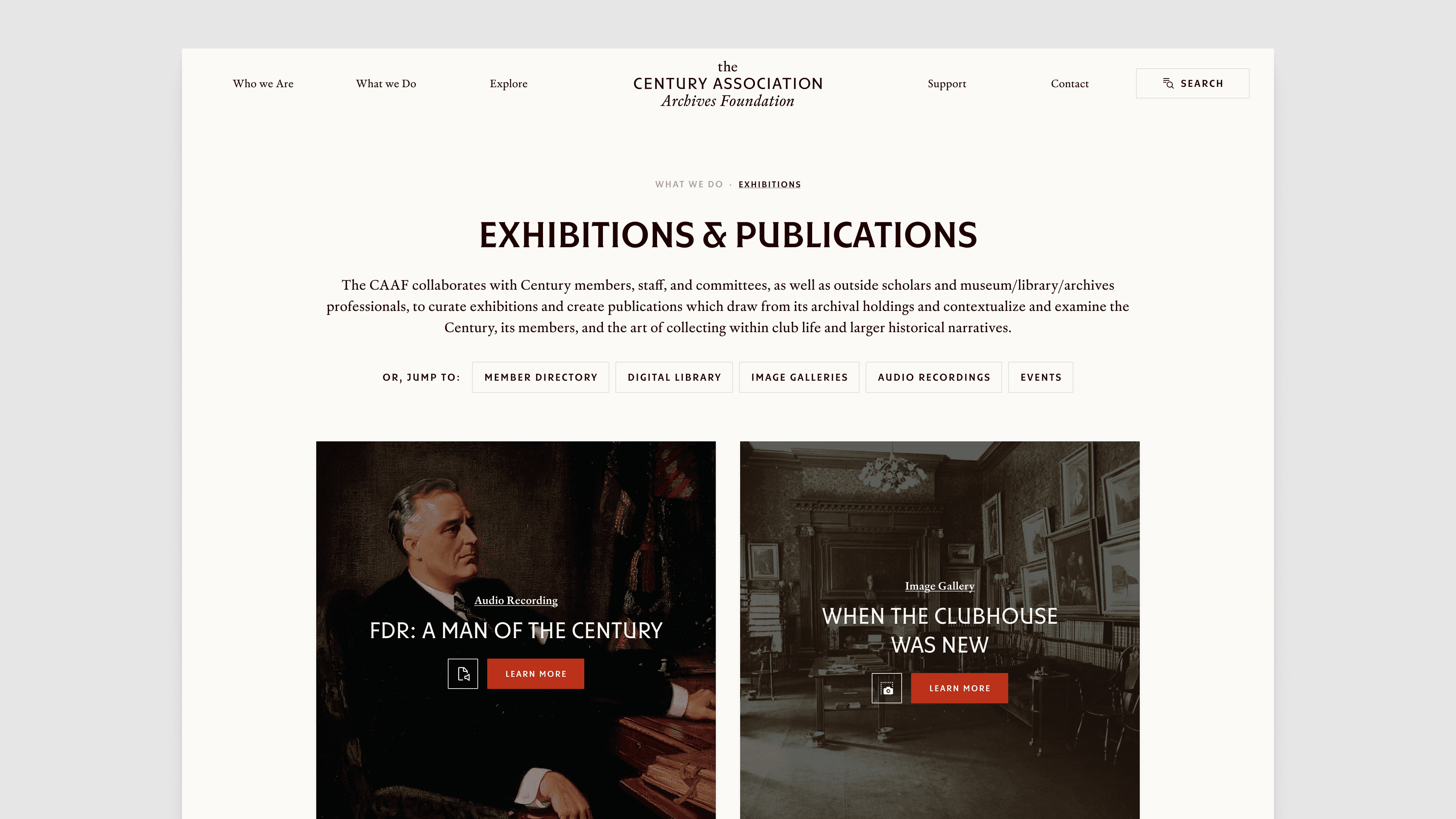 Century Archives project screenshot