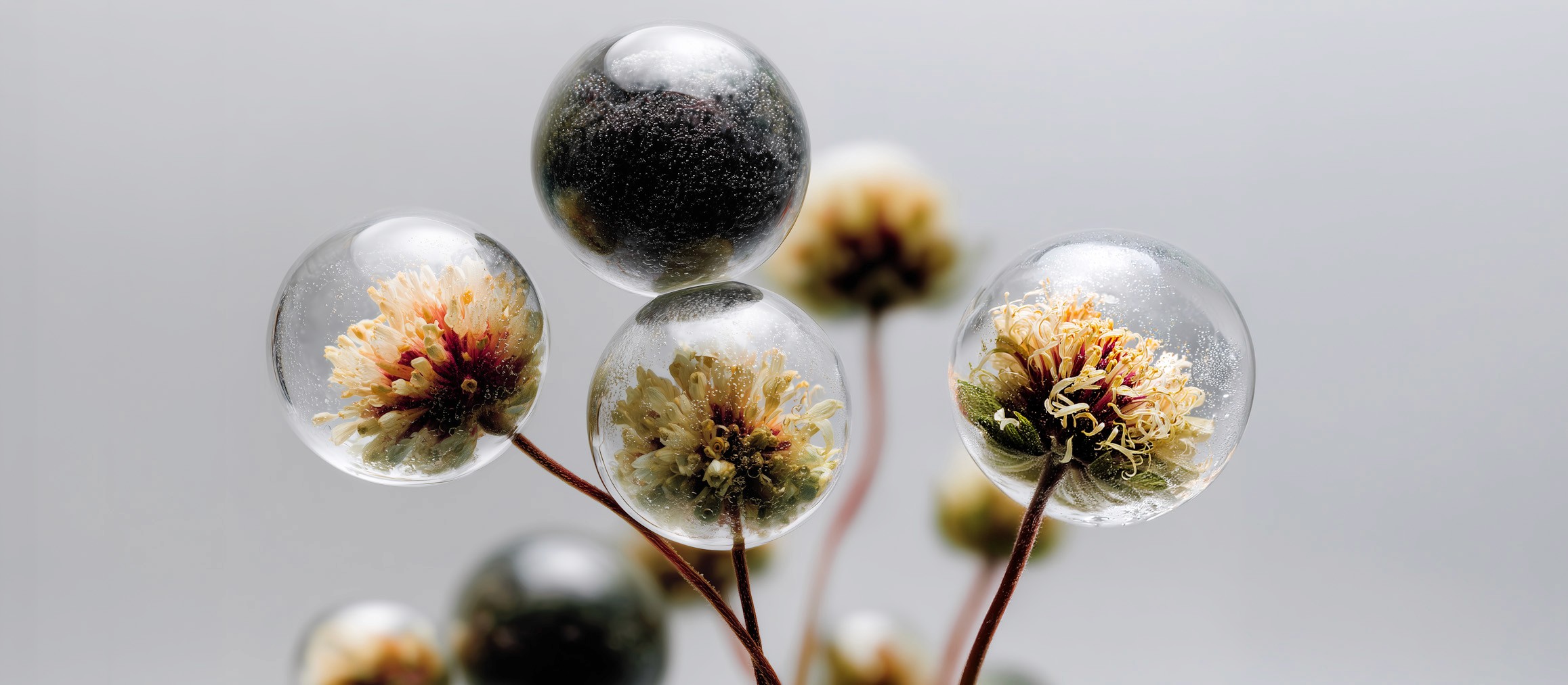 Floral spheres art