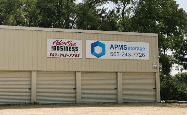 row of storage units