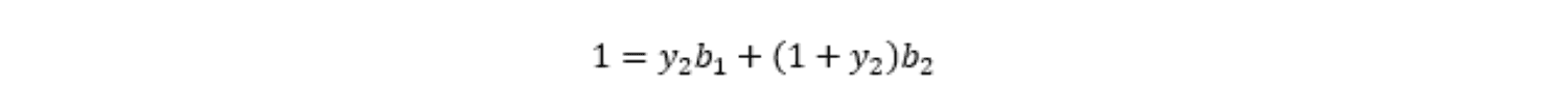 Formule - valeur de 1 - somme des flux actualisés - deux maturités