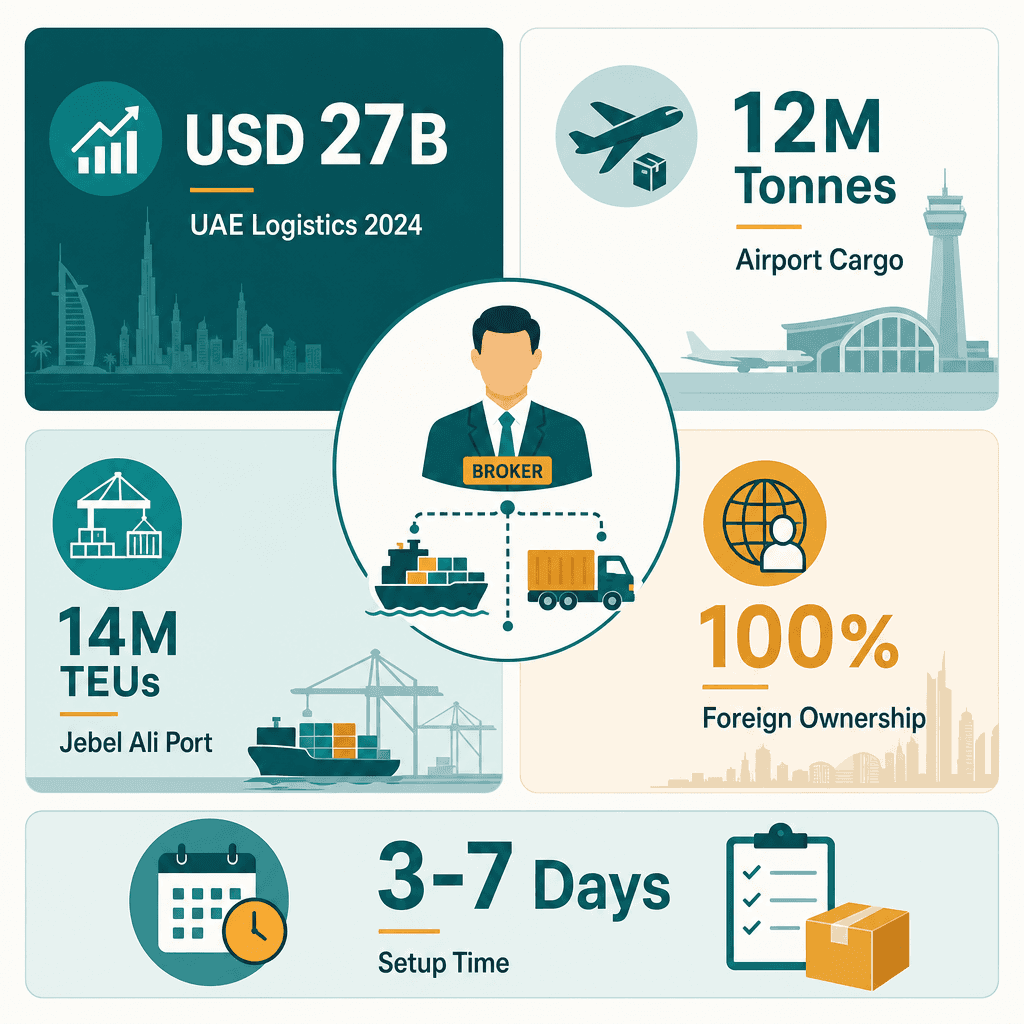 Infographic: Apply for a Means of Transportation Services Broker Business License in Dubai