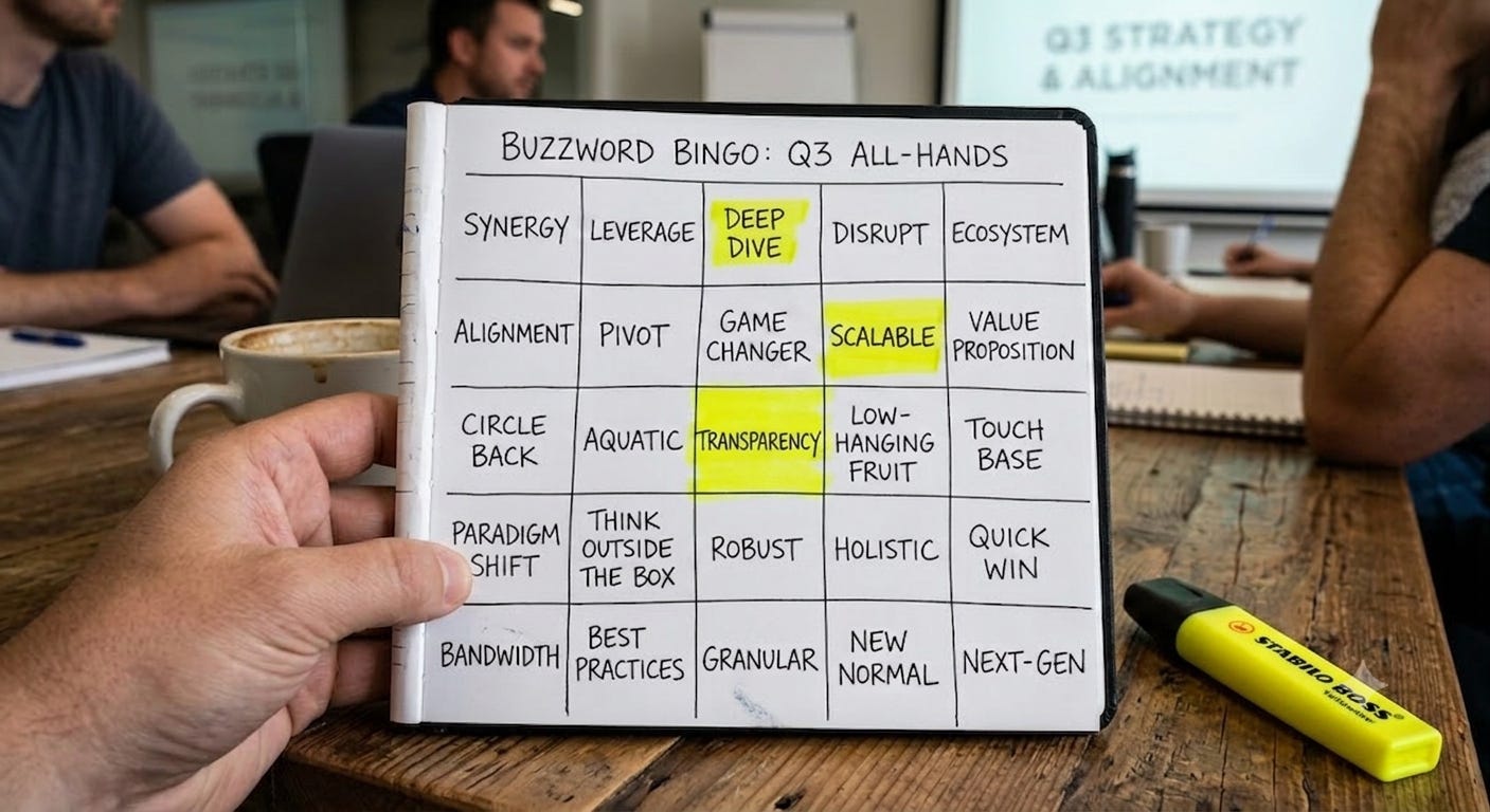 A game of Buzzword Bingo