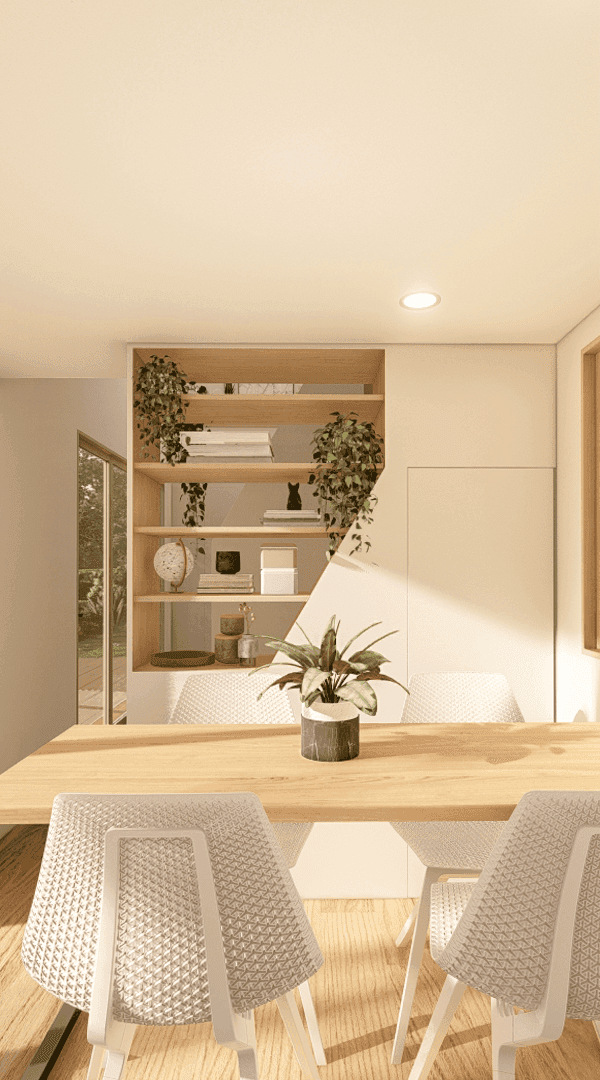 Luna 9.5m/32ft Tiny House Dining Room suitable for families