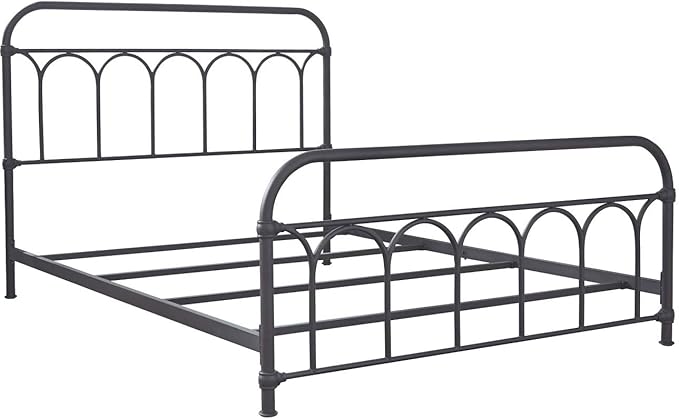 A perfect combination of sophistication and utility, the nashburg queen metal bed fits any space.