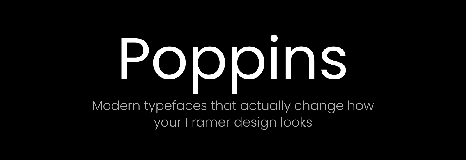 Poppins typeface example