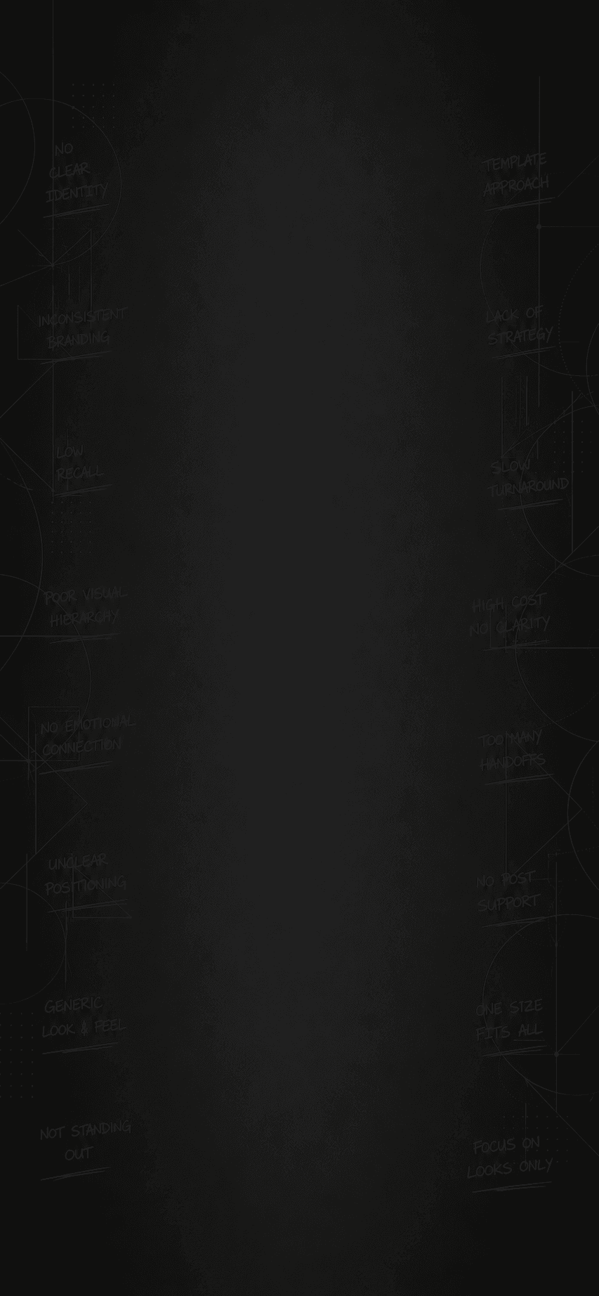 Abstract white lines on a black background