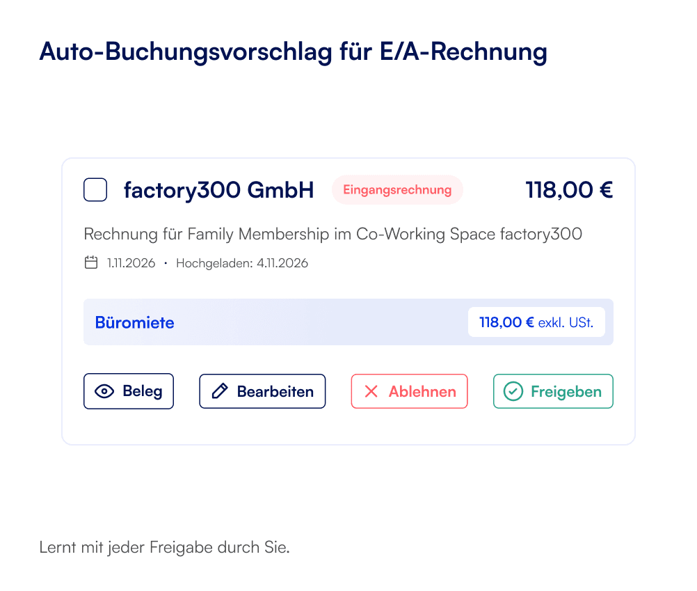 KI-Modul für Einnahmen/Ausgaben-Rechnung