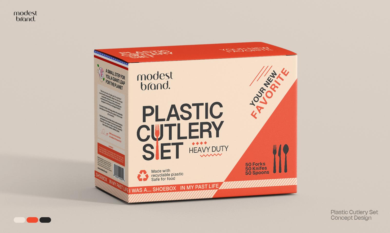 plastic cutlery set