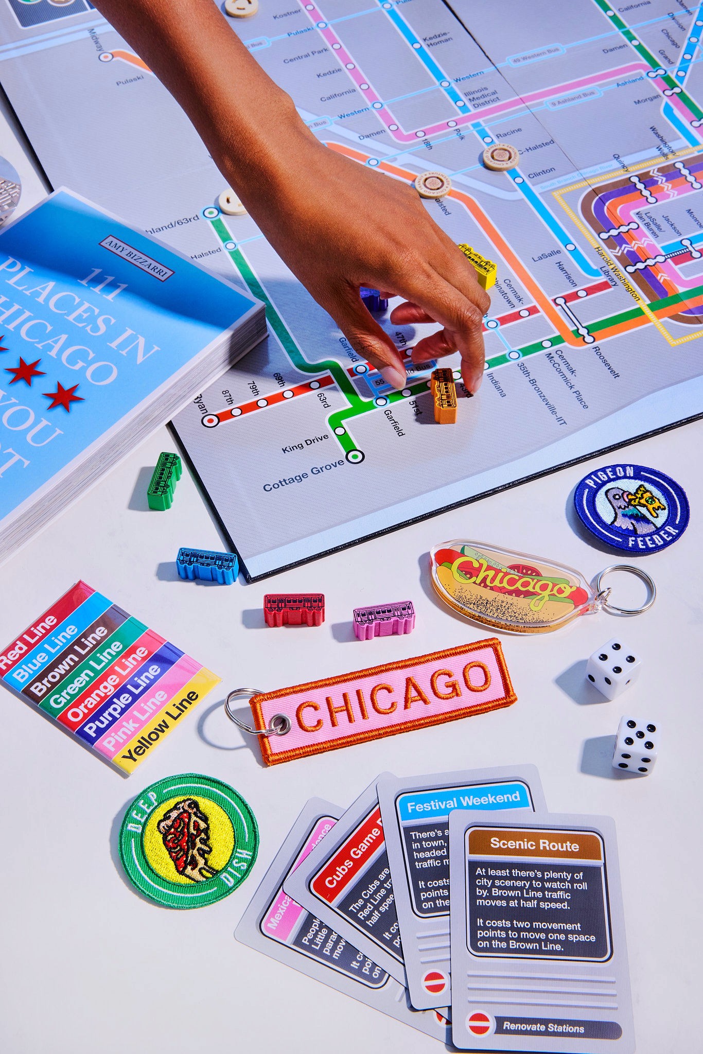 Woman with red hair covering mouth with hair