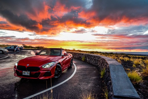Red BMW Z4 For Rent on Big Island Hawaii