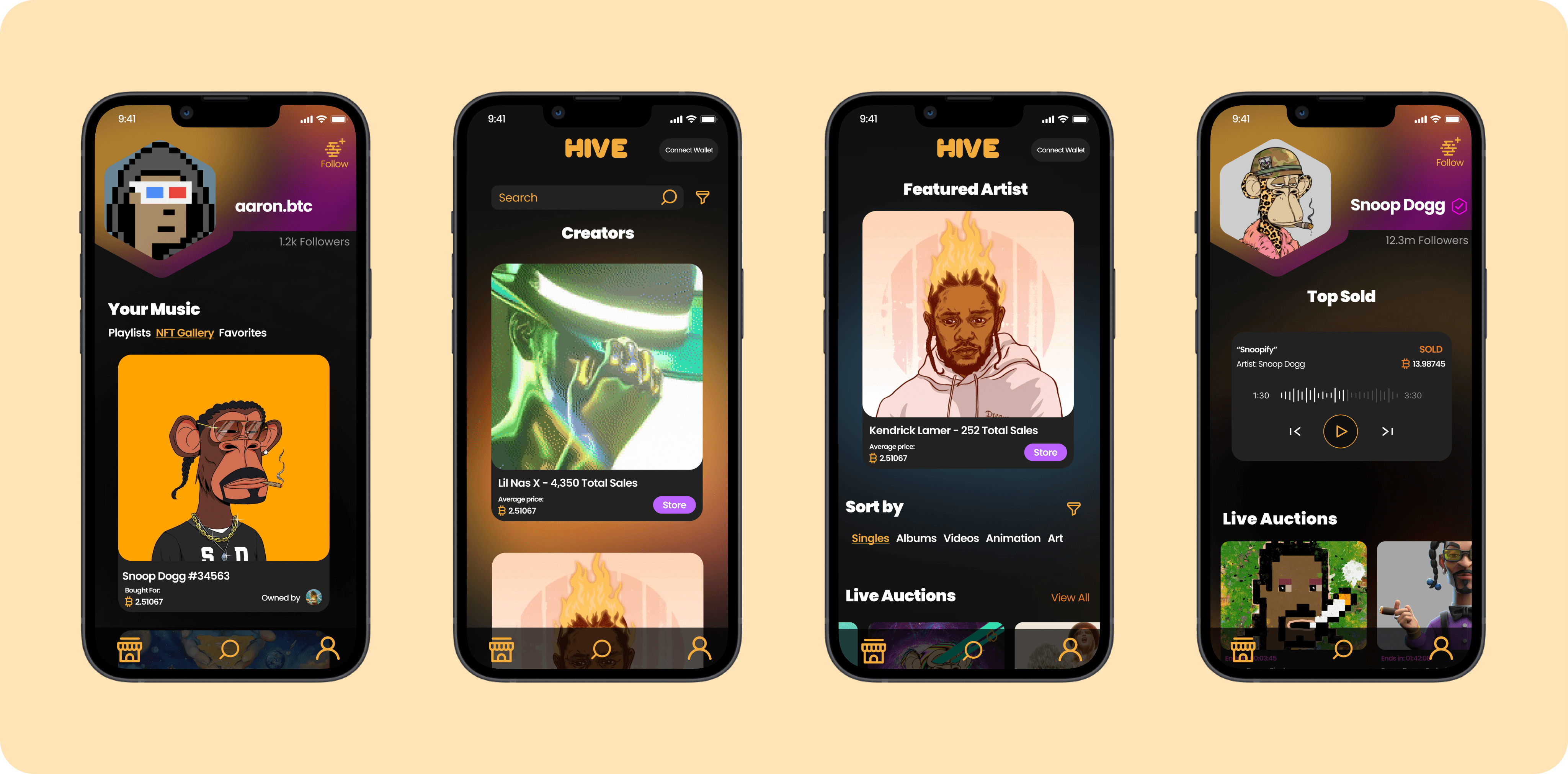 Hive Final Design Mockups