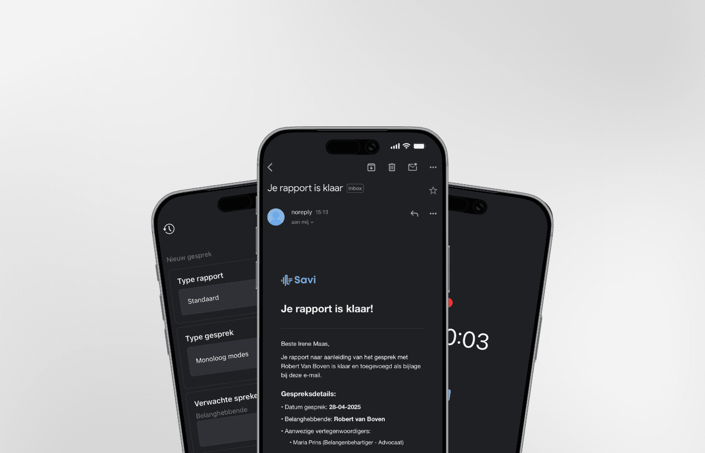 Savi AI-rapportageapp van MSTR zet letselschadegesprek automatisch om in professioneel rapport per e-mail — GDPR en EU AI Act compliant