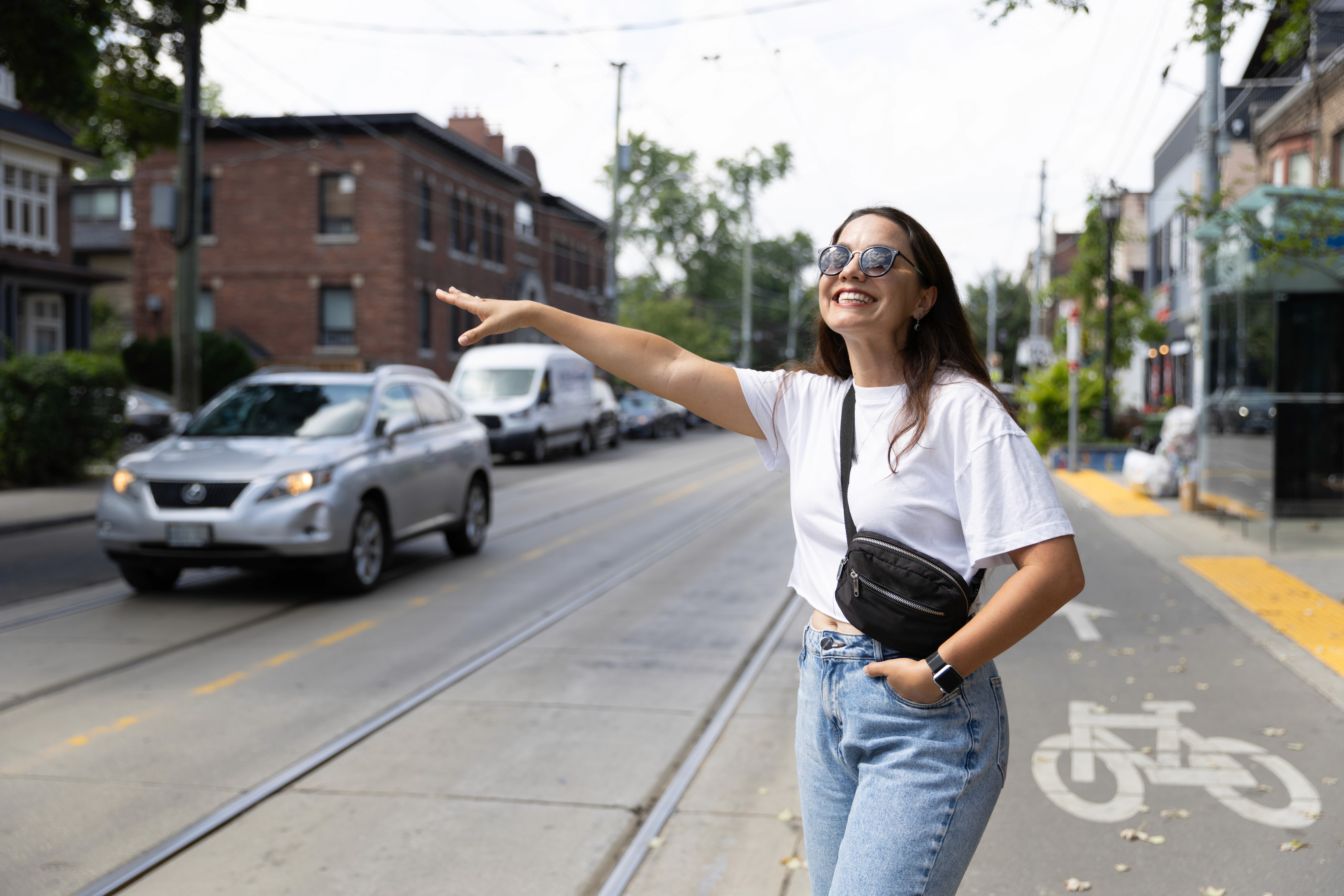 Athlete winning a race