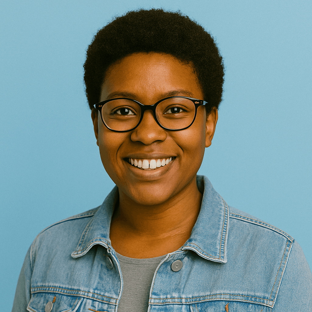 woman in black blazer with brown hair