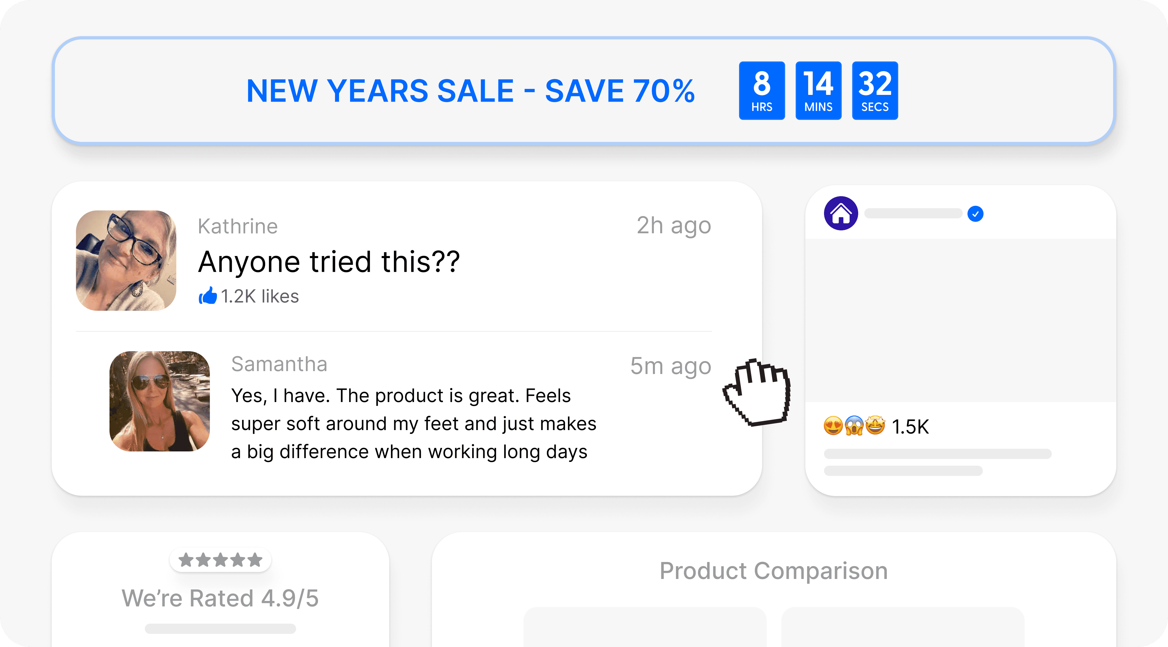 Integration performance stats for Nuvio, Klyra, and Veltix with percentage changes.