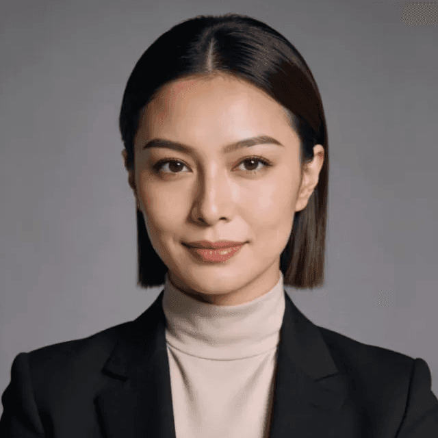 Woman in Navy Blazer