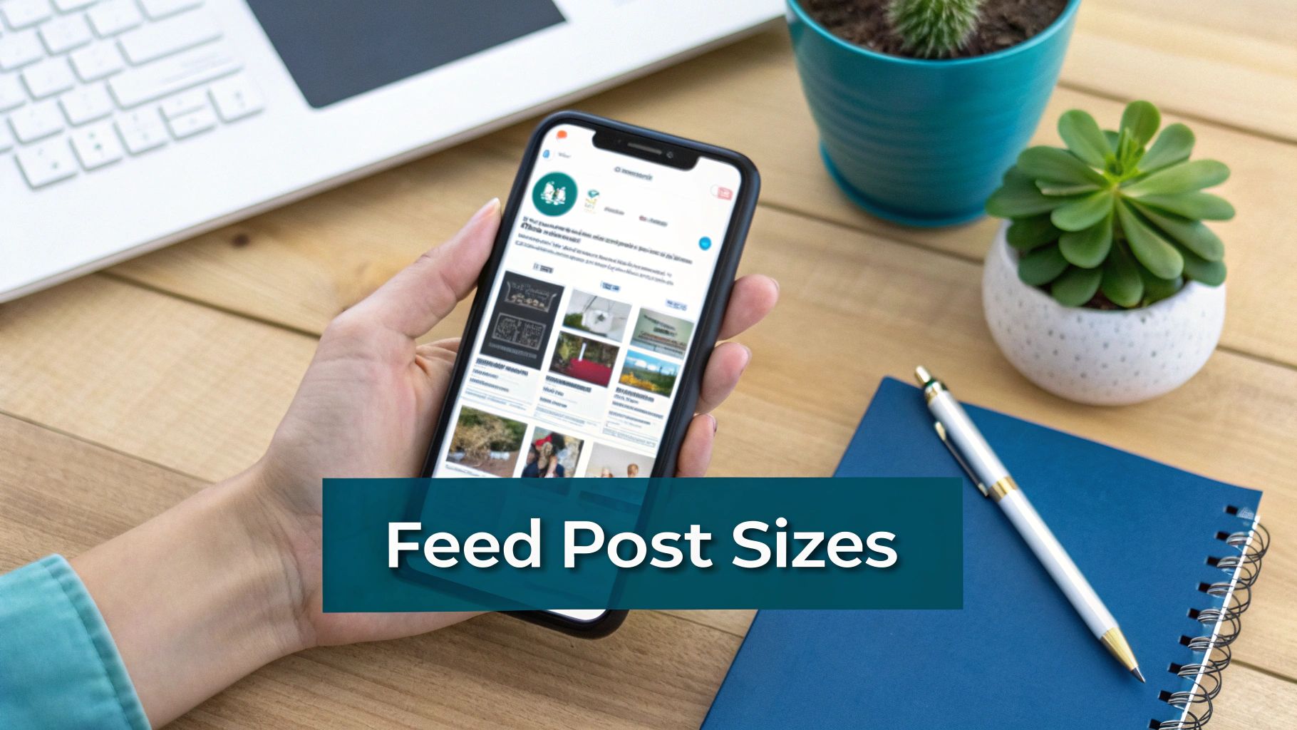 A person designing an ad on a computer screen