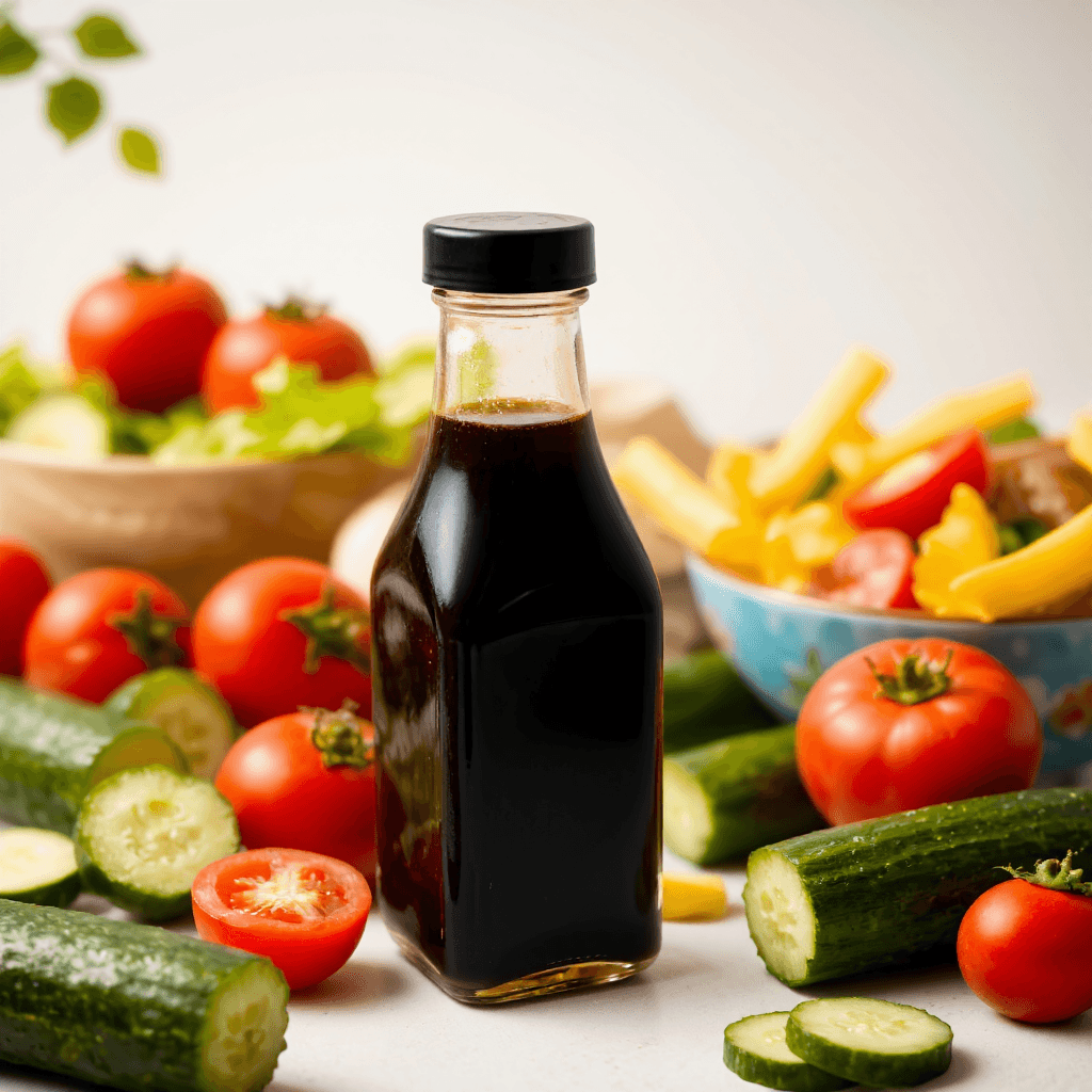 product photography of a bottle of soy sauce