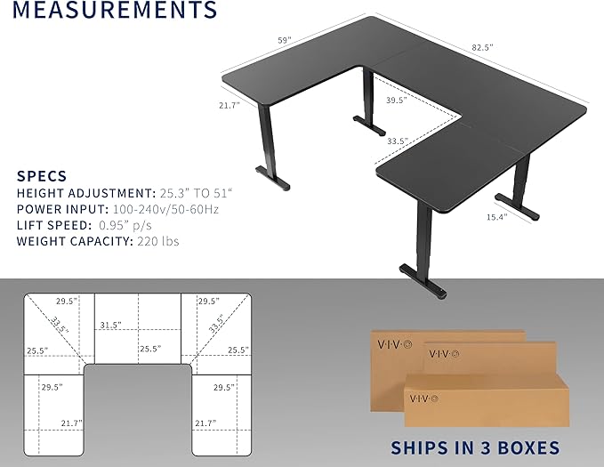 Upgrade your home or office with the u shaped standing desk, built for style and functionality.