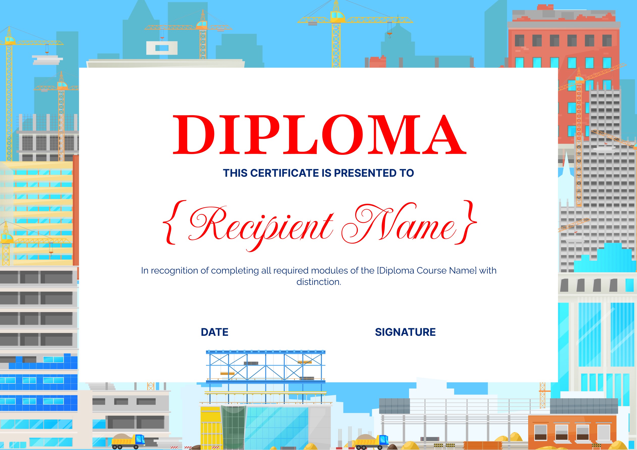 Wauld - Modern certificate of diploma graduation template