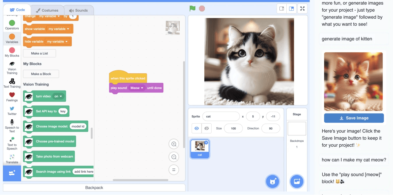 Cognimates user interface