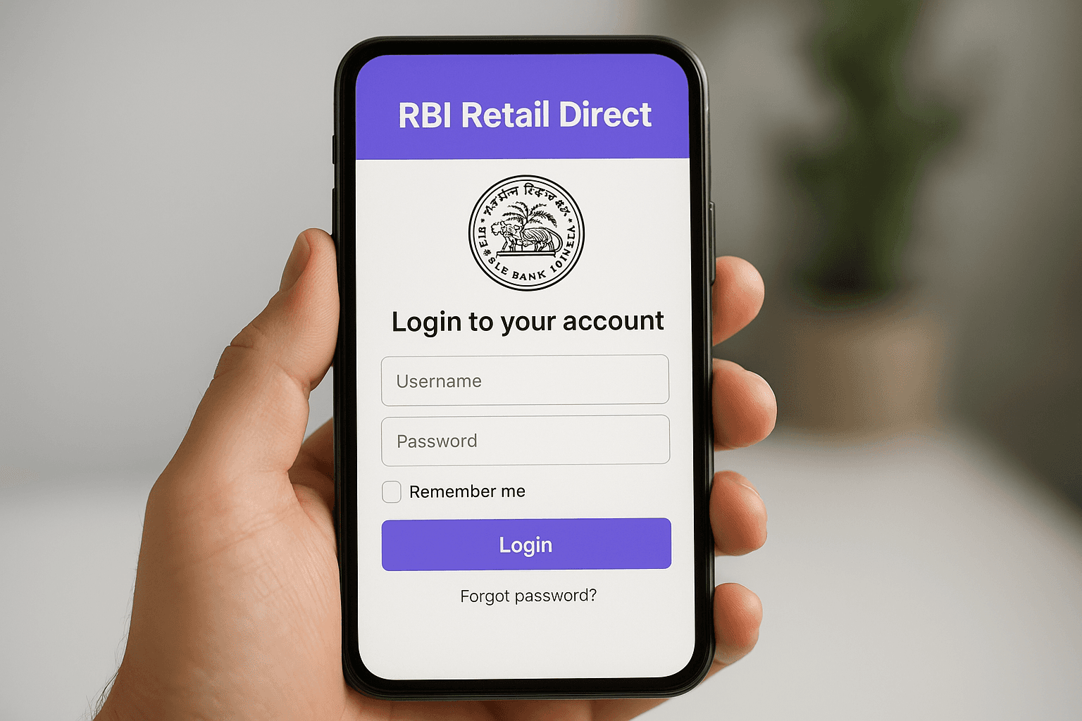 The official website and login page