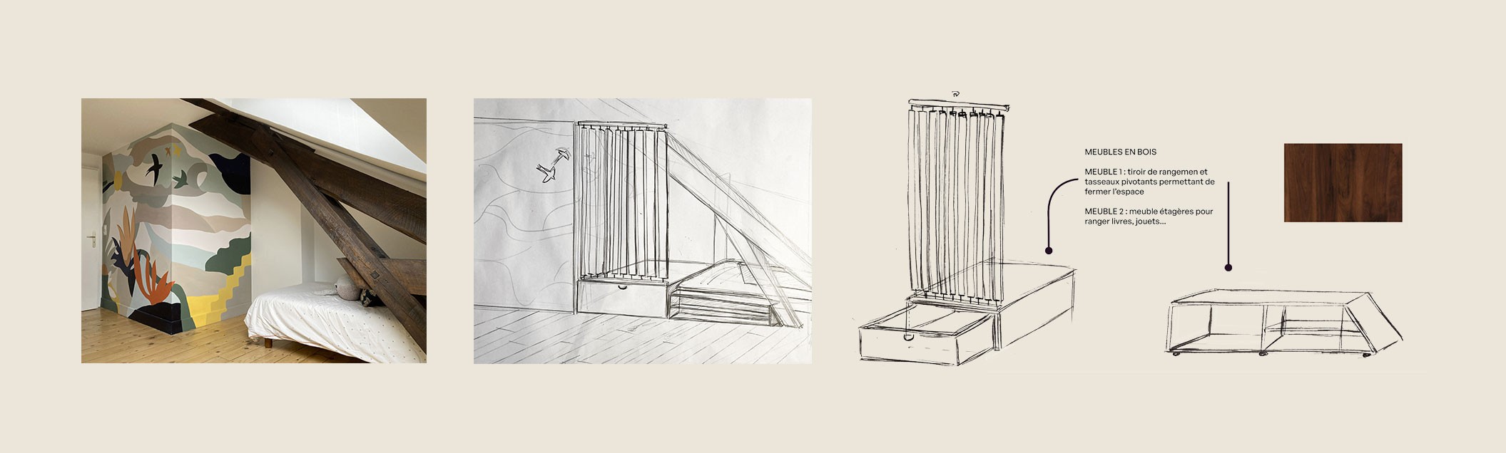 Dessin d'un meuble sur mesure