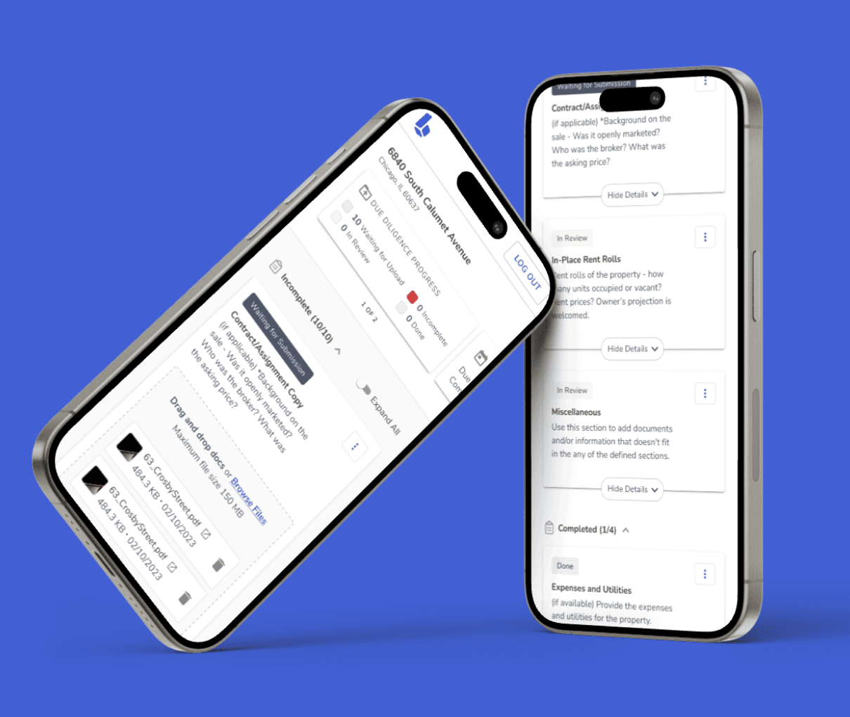 client portal site on mobile phone