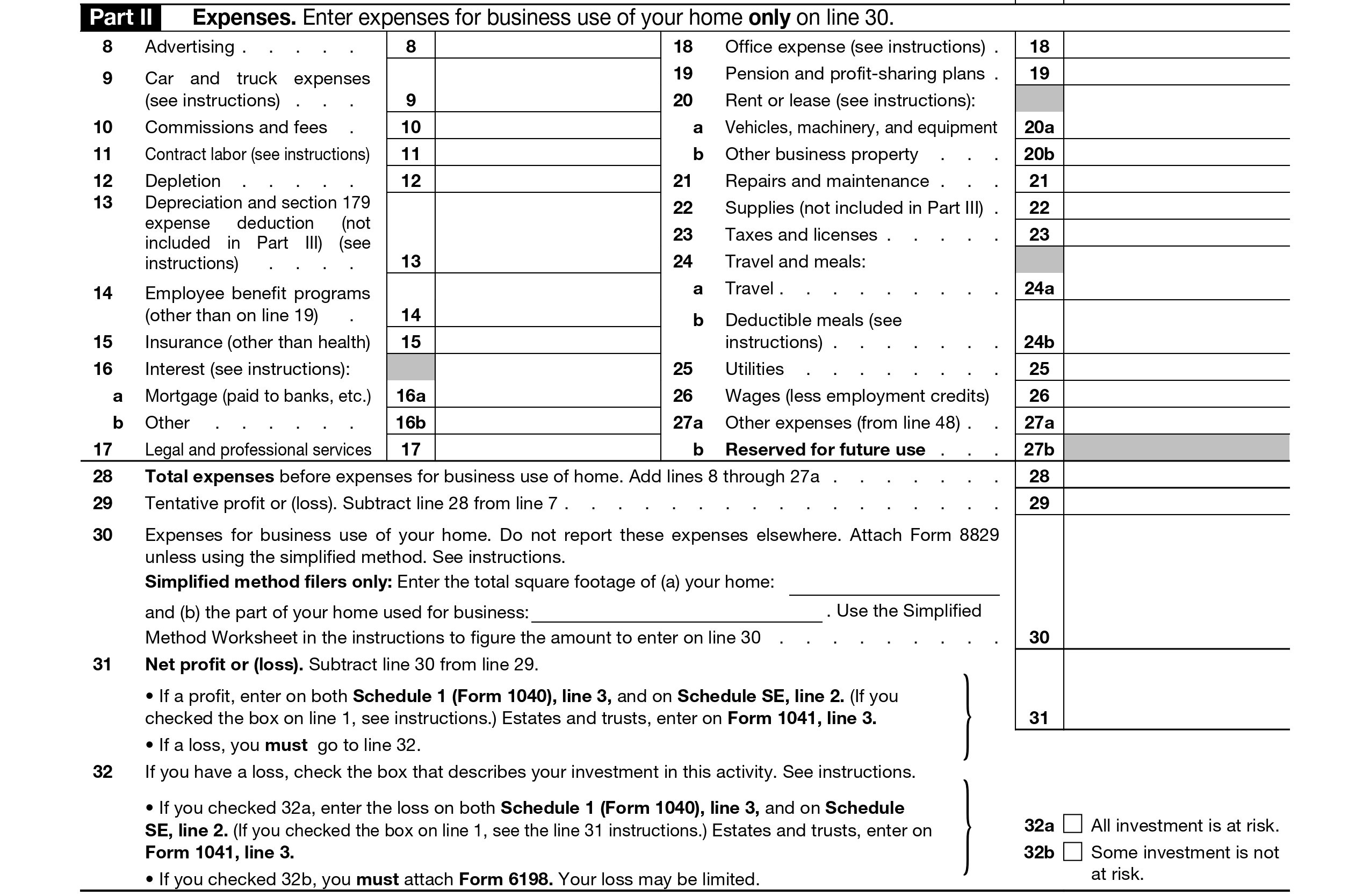 IRS Form 1040SC Part 2