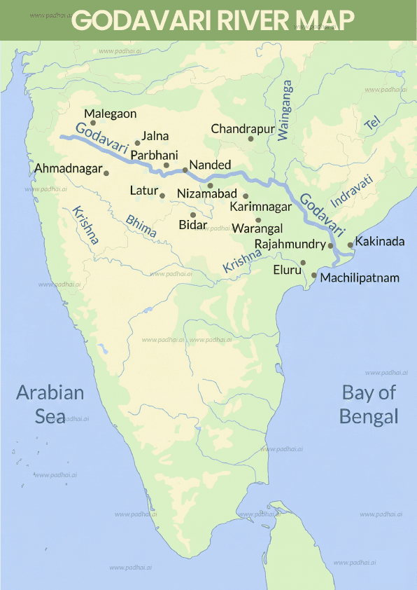 Godavari River Map