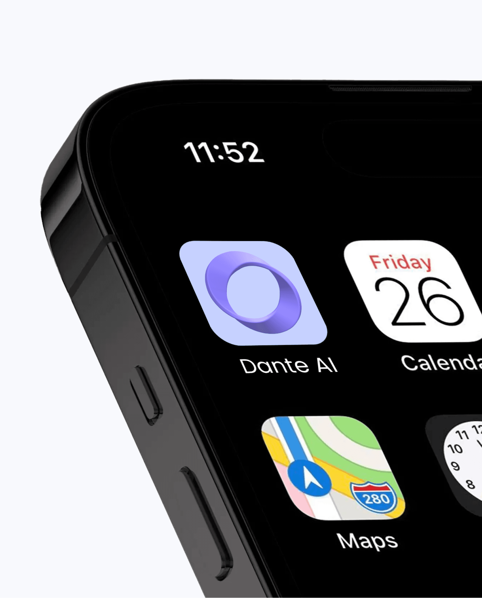 Phone mockup showing the app icon