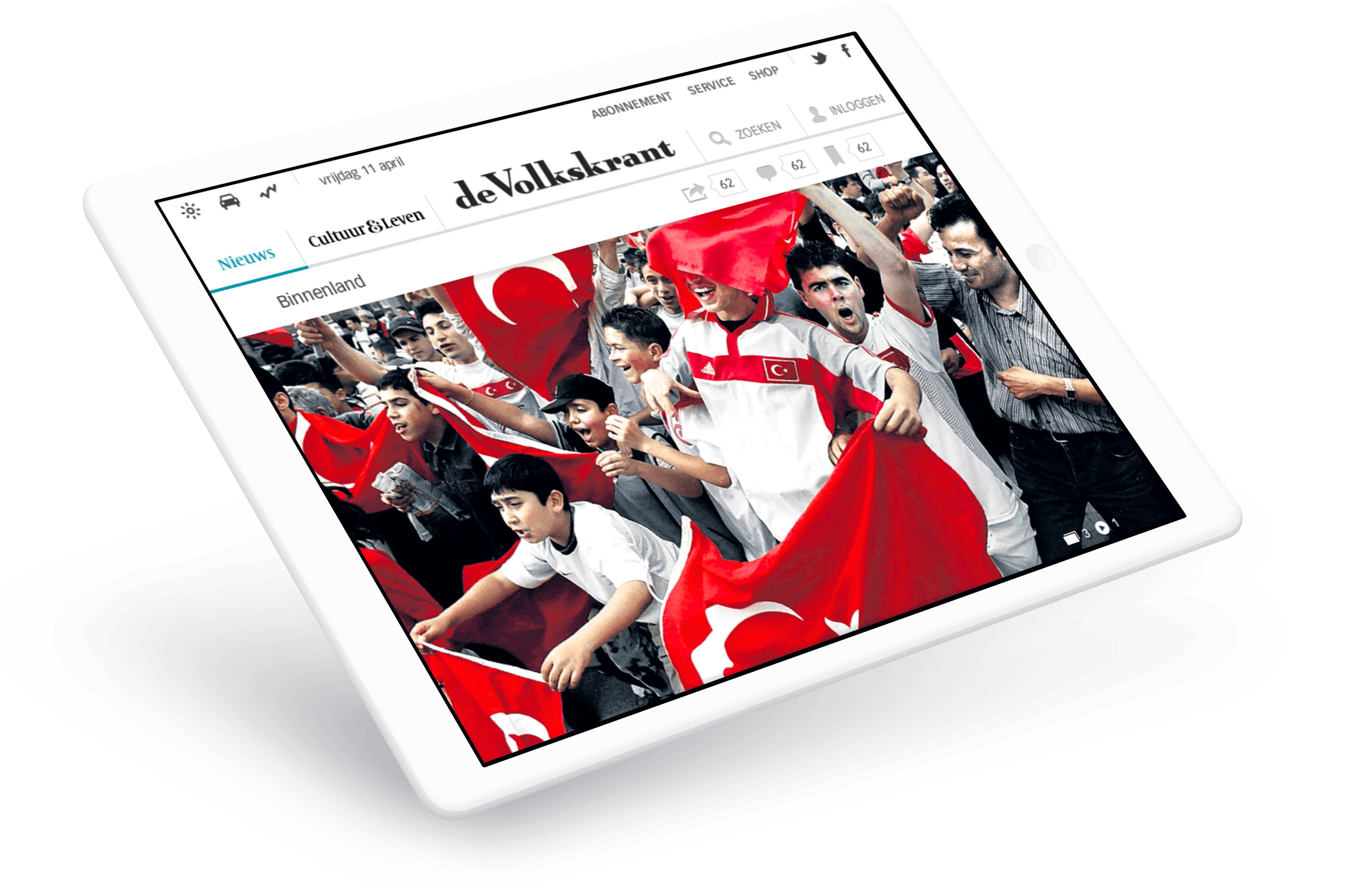 de Volkskrant – Transformation to a digital news brand. Product design by Soda Studio (image 3 of 4)