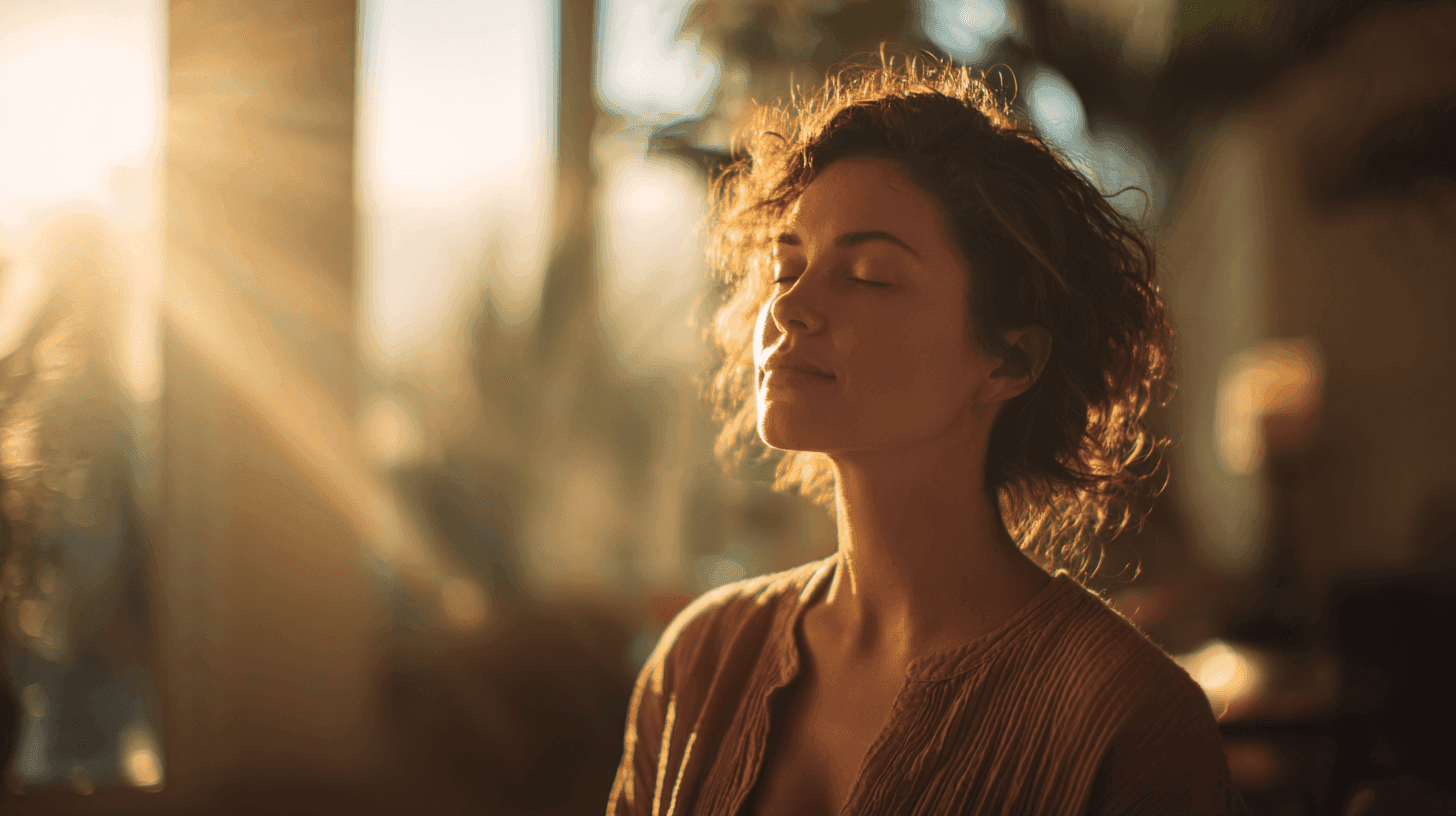 woman meditation in natural morning light | Praana Health