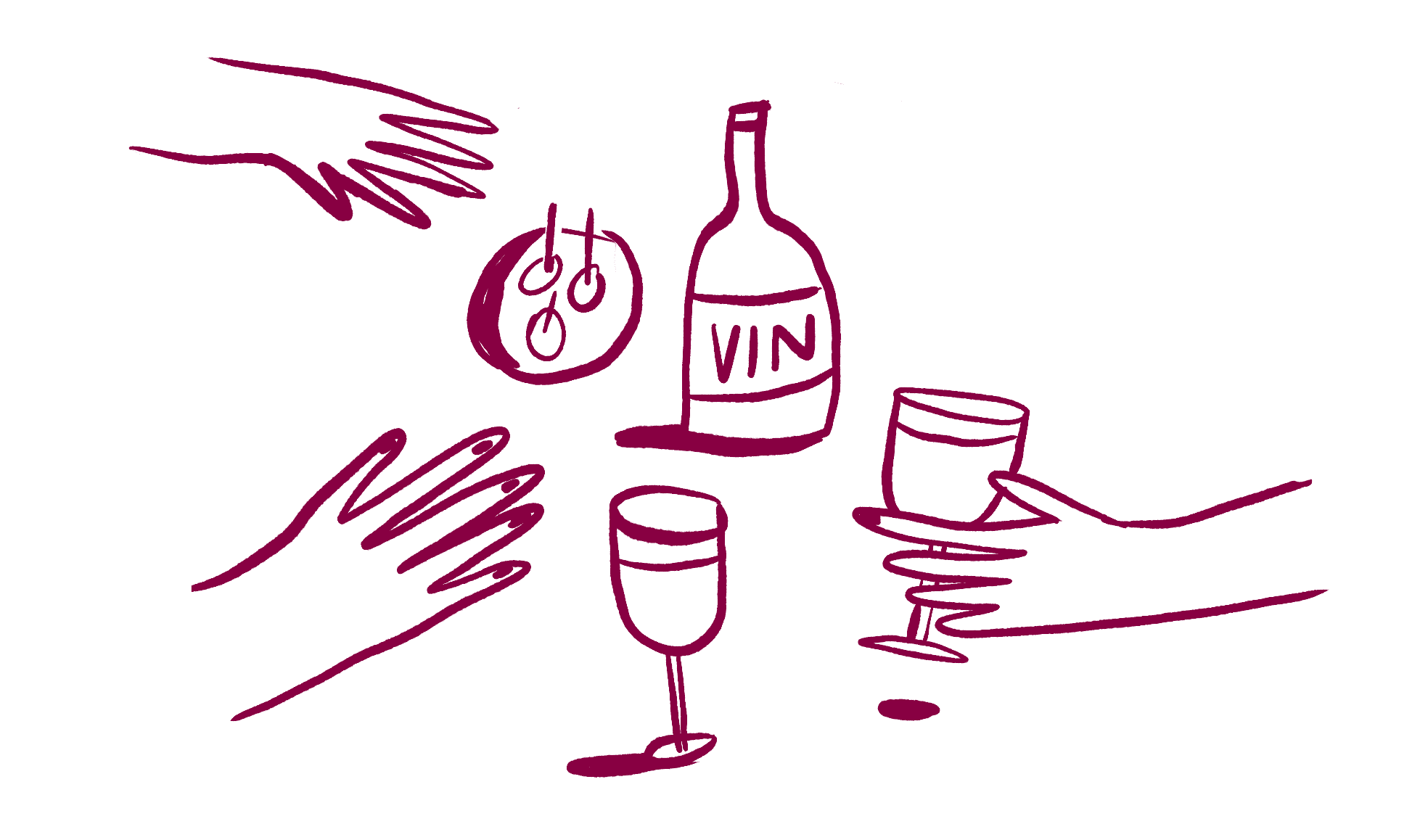 two women talking while holding drinking glasses