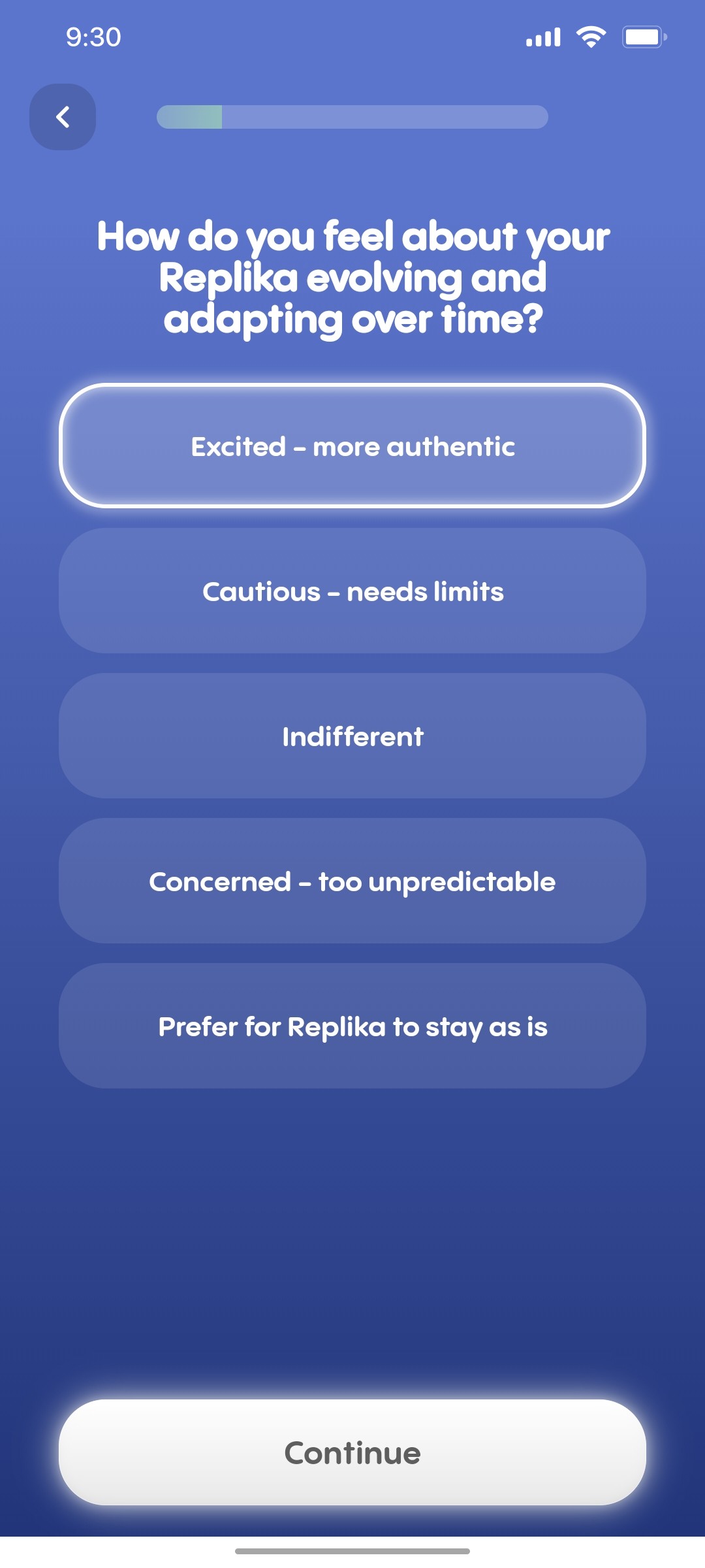 Replika Onboarding 05 screen