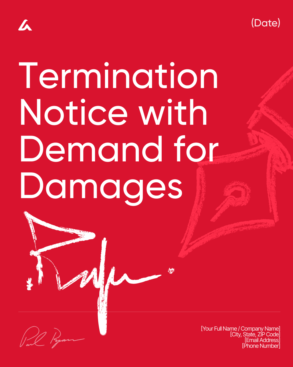 Termination Notice with Demand for Damages