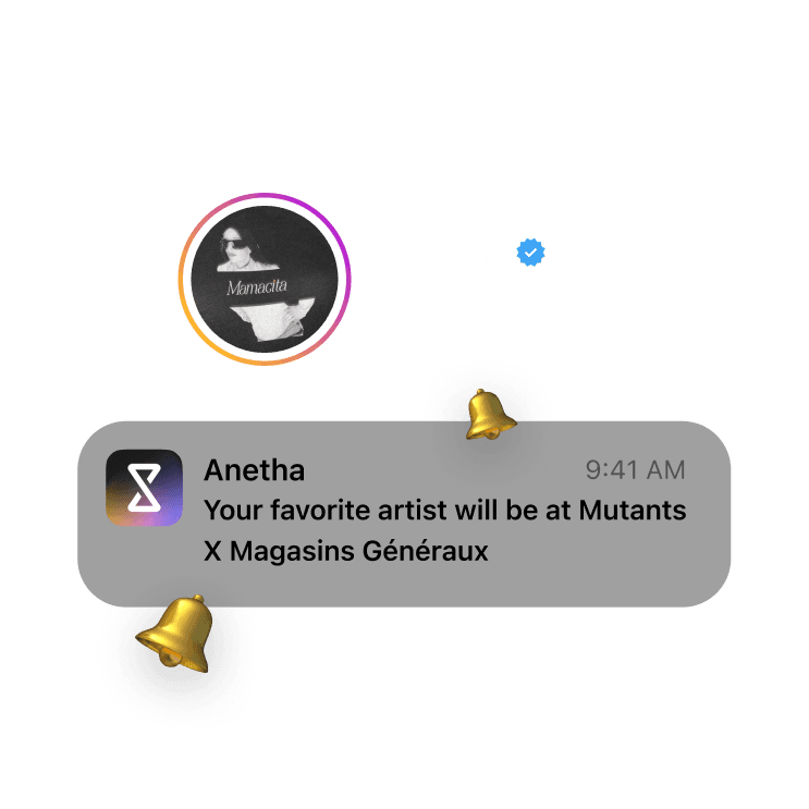 Fans are notified about every new artist event