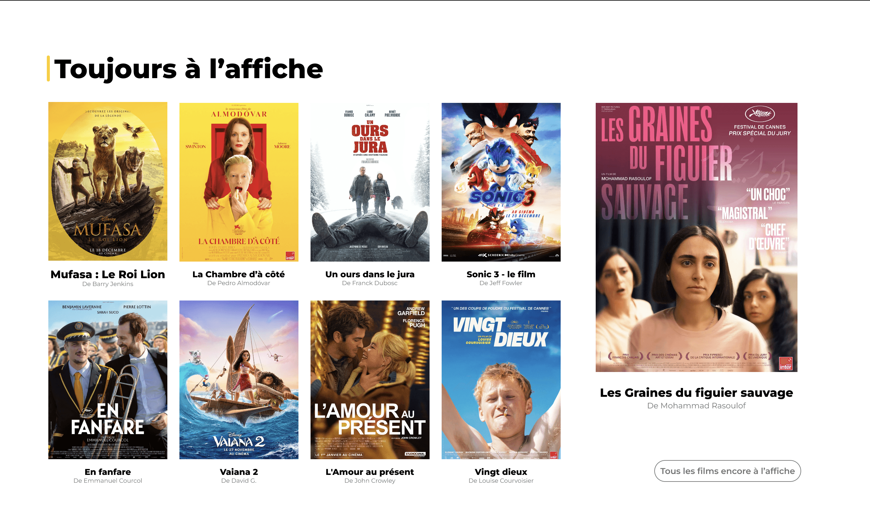 Movies list Allociné