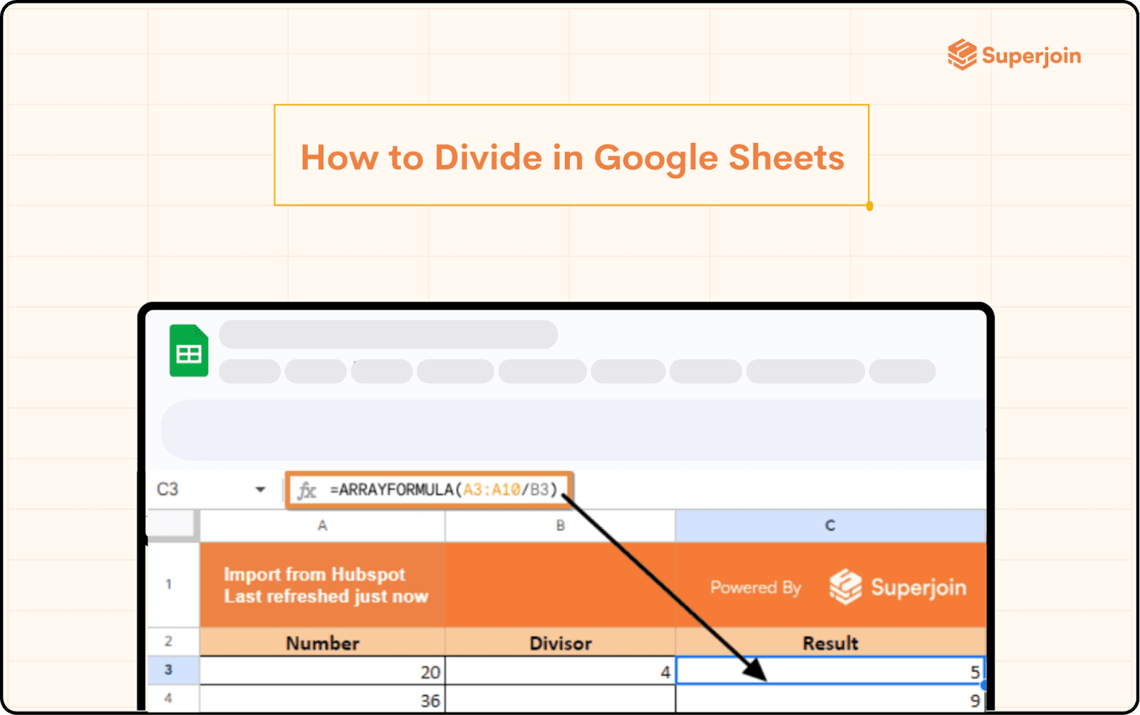 How to Divide in Google Sheets