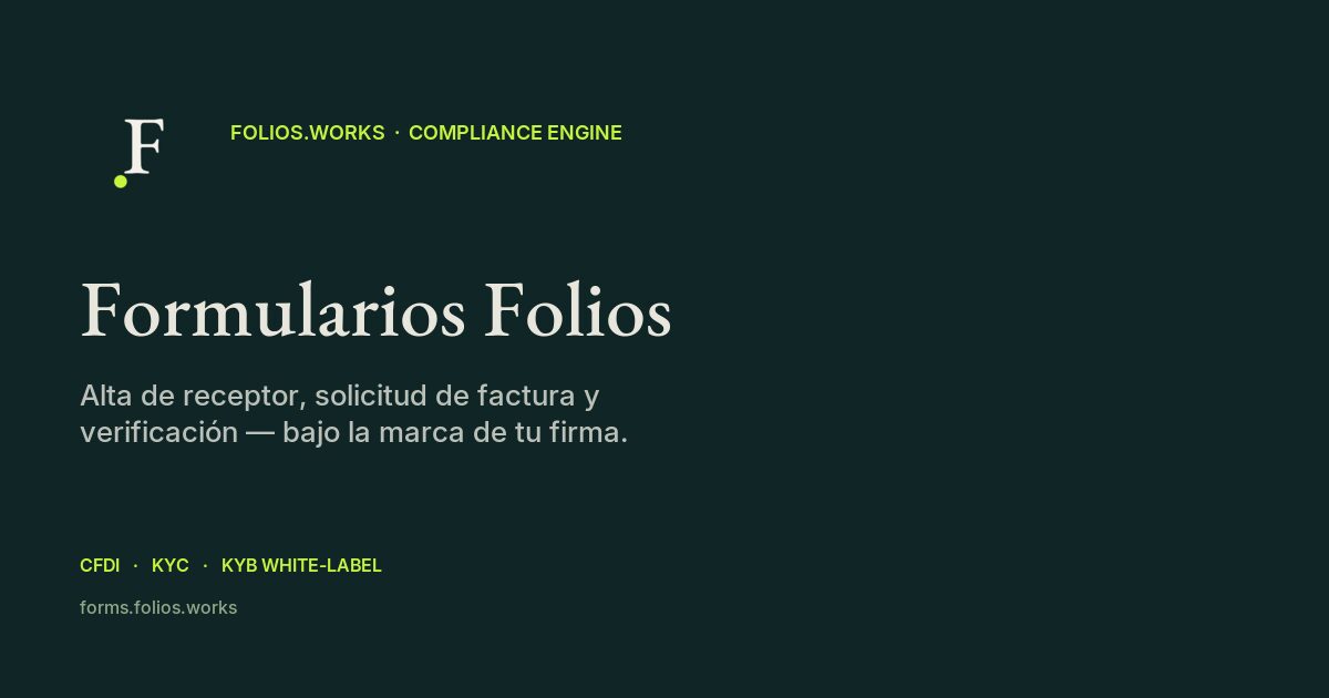Referencia gráfica de Formularios Folios