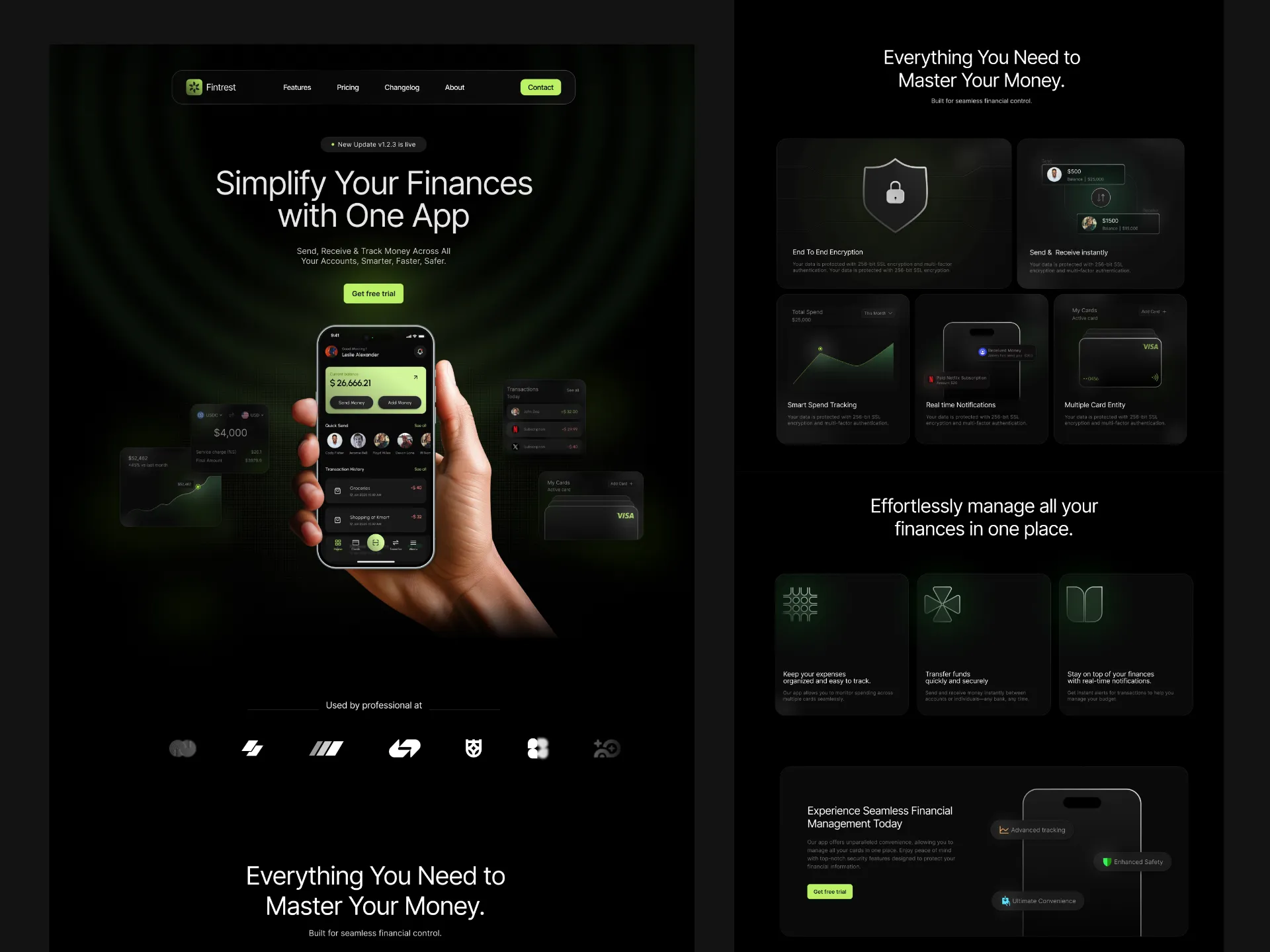 Finterest Website design