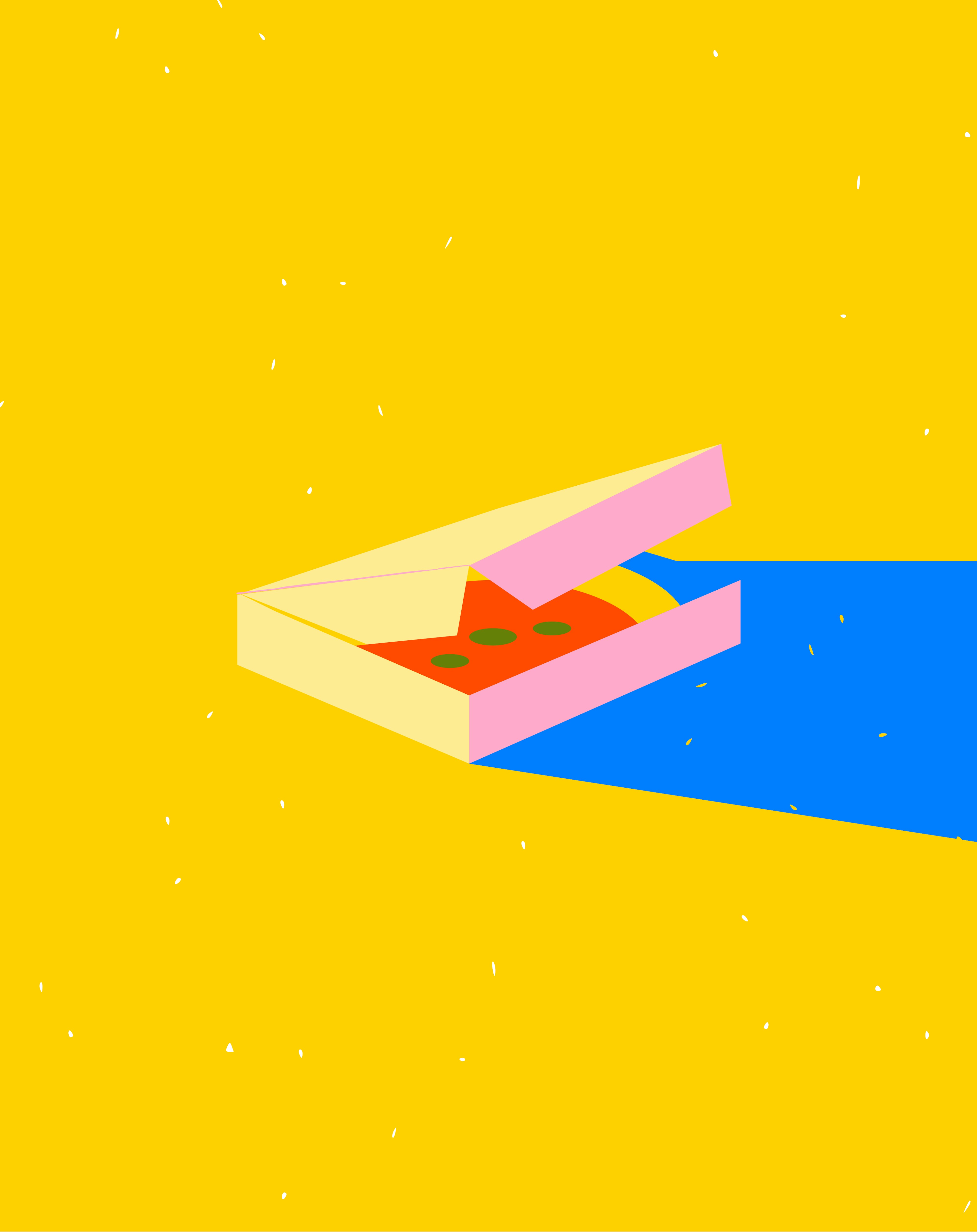 Blurry silhouette of a person's head and shoulders against a glowing yellow and blue background.