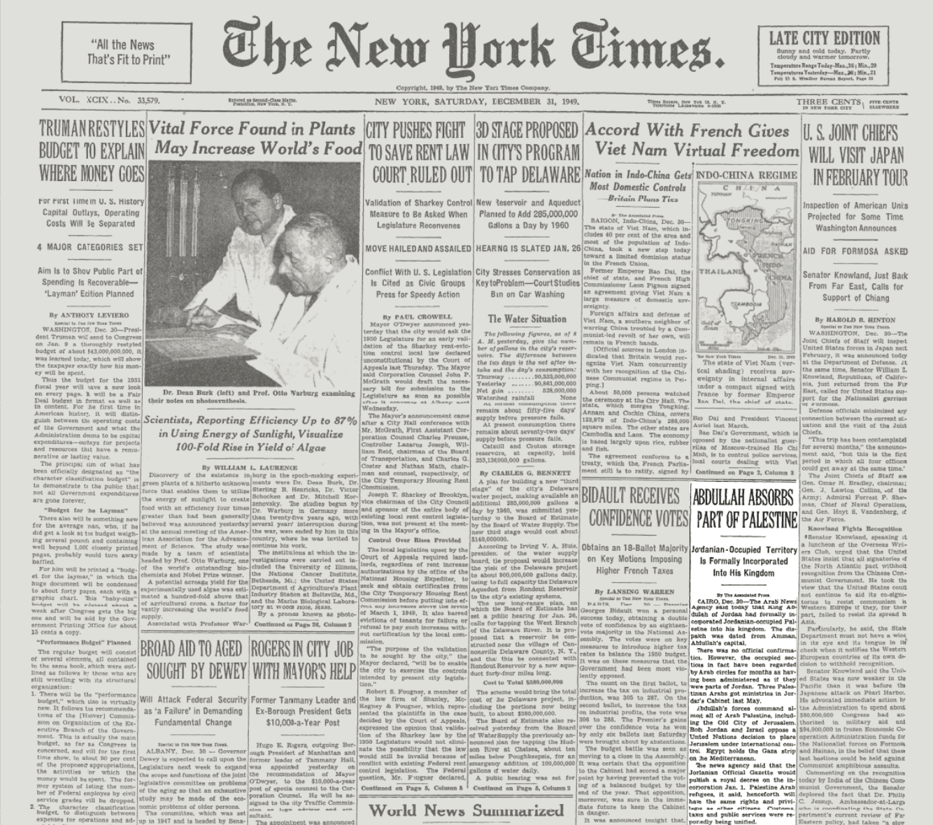 ABDULLAH ABSORBS PART OF PALESTINE