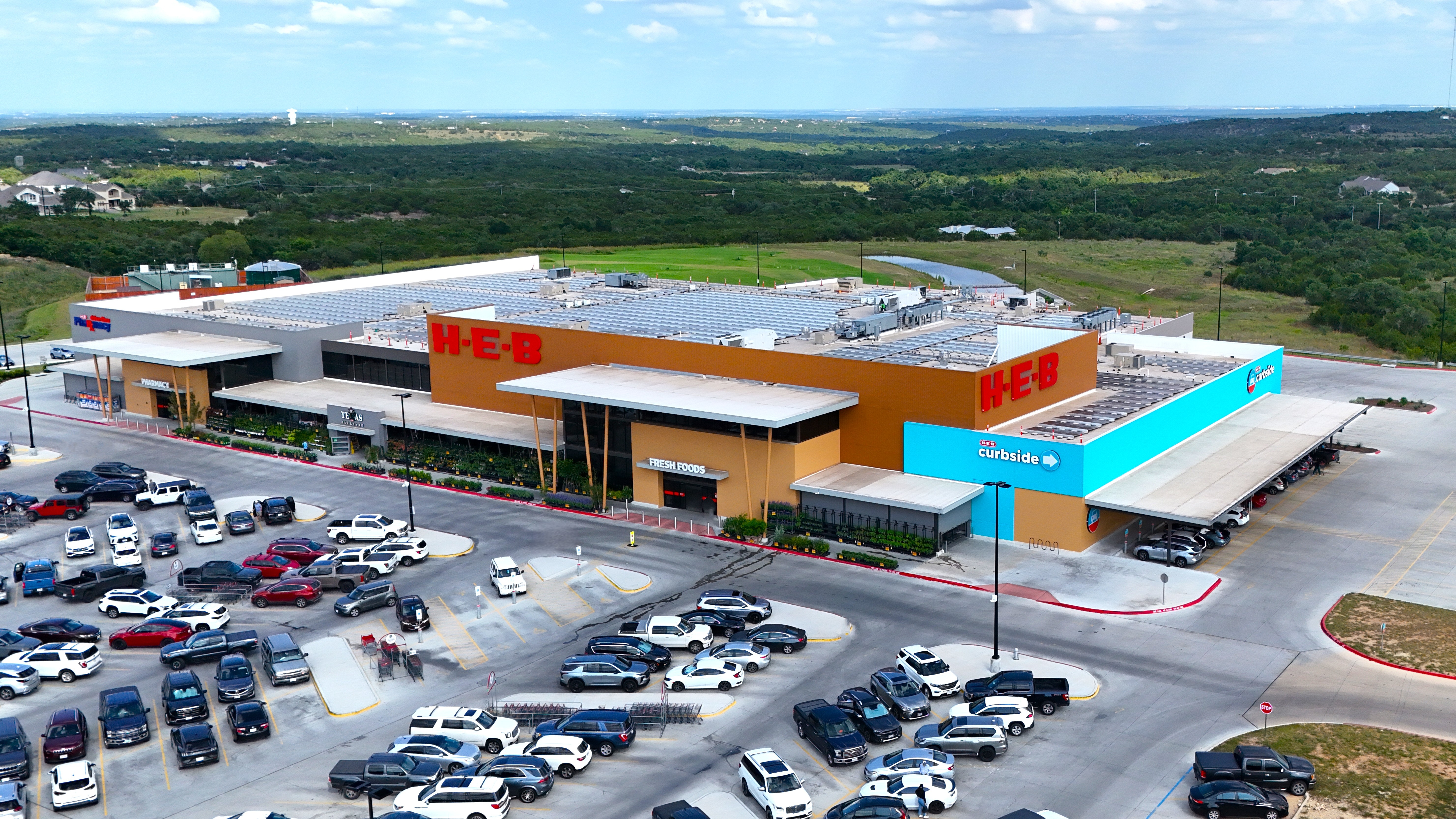 Sunrise over HEB in dripping springs texas