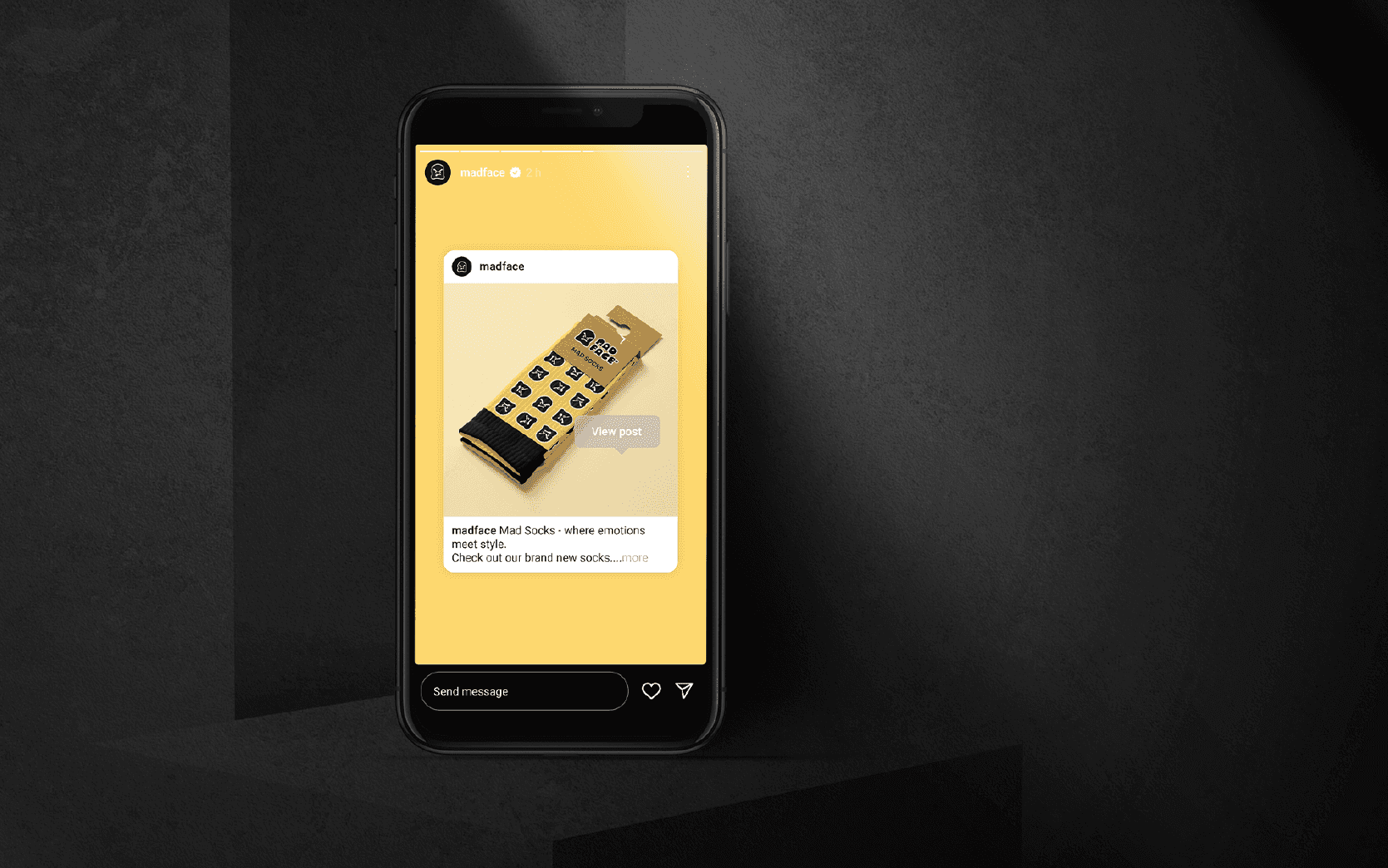 Mad Face Social Media Mockup on Phone
