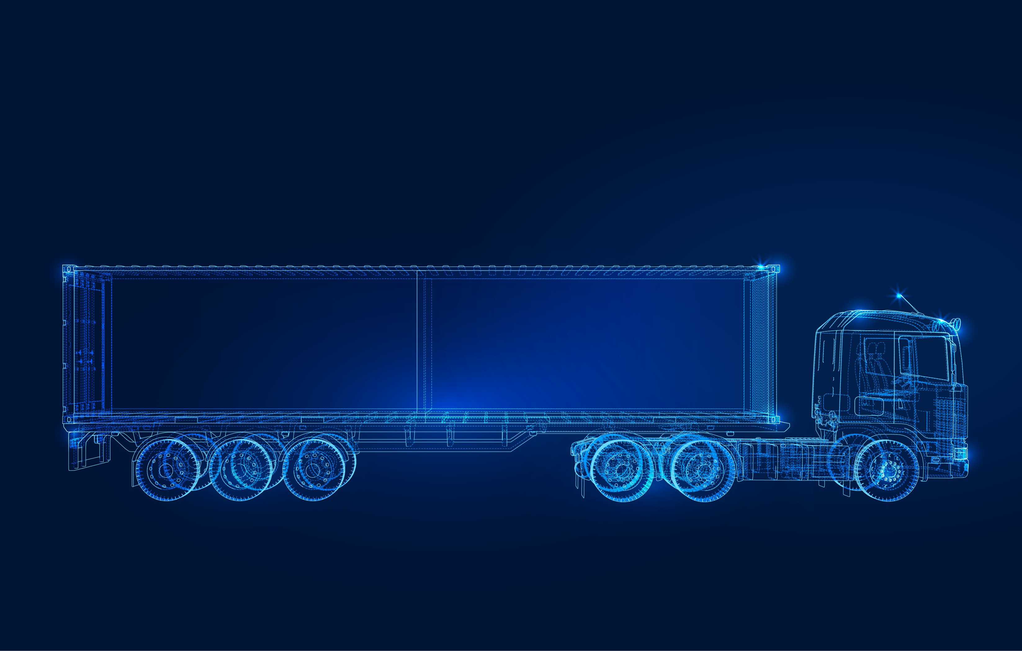 A line style illustration of a truck