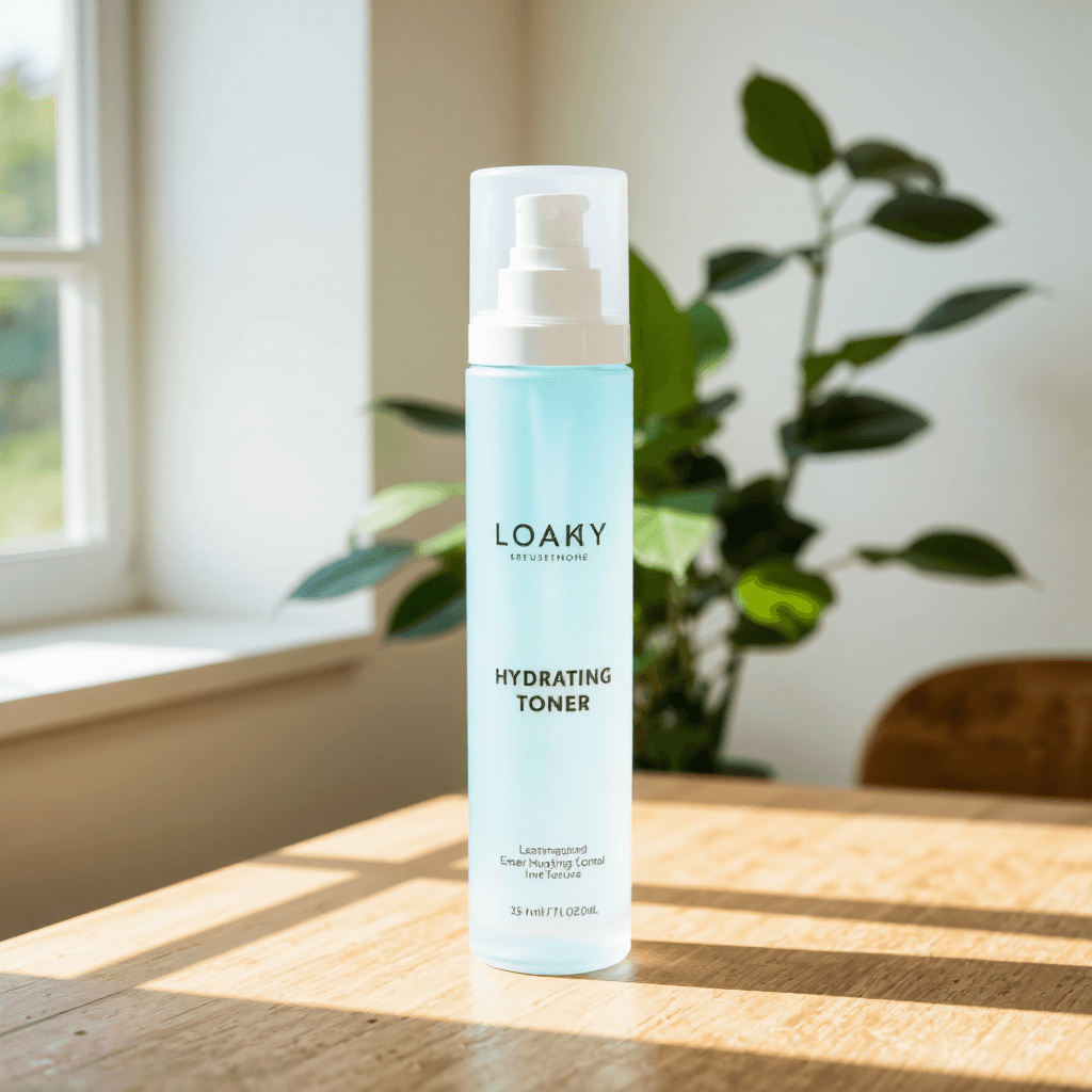 product photography of a bottle of hydrating toner
