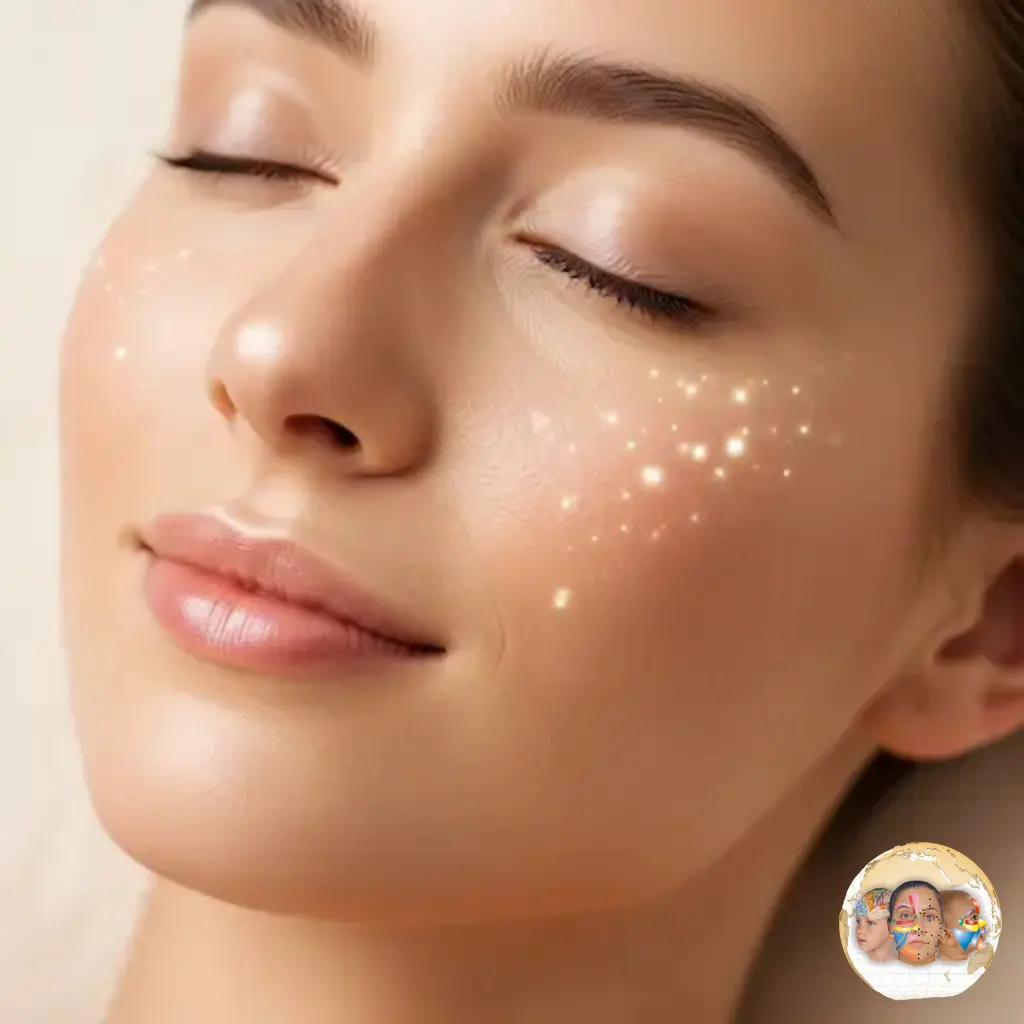 Kobieta z rozświetloną, gładką skórą twarzy po japońskim liftingu Cosmolifting w Belleza Beauty Rzeszów